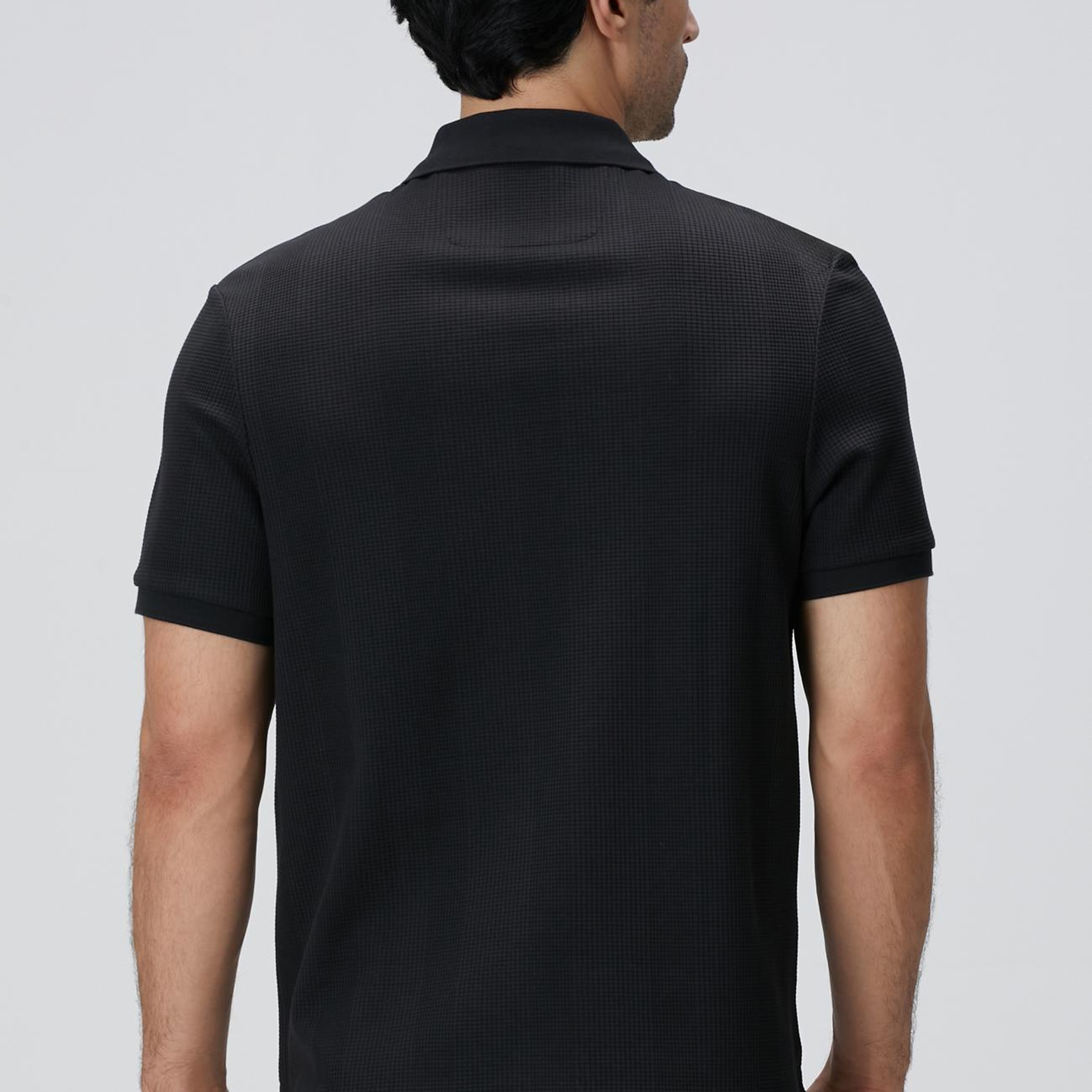 Network Erkek Siyah Waffle Dokulu T-shirt