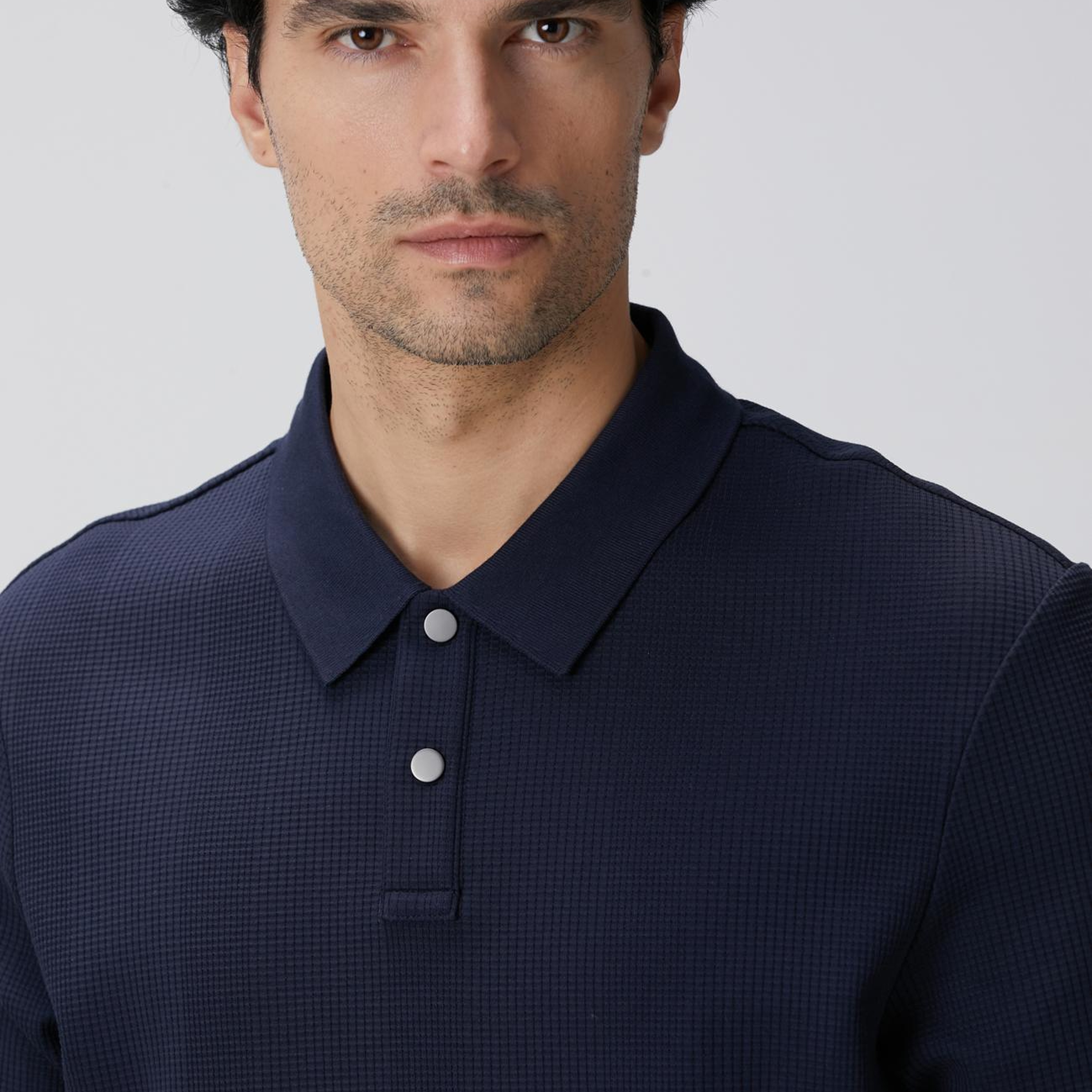 Network Erkek Lacivert Waffle Dokulu T-shirt