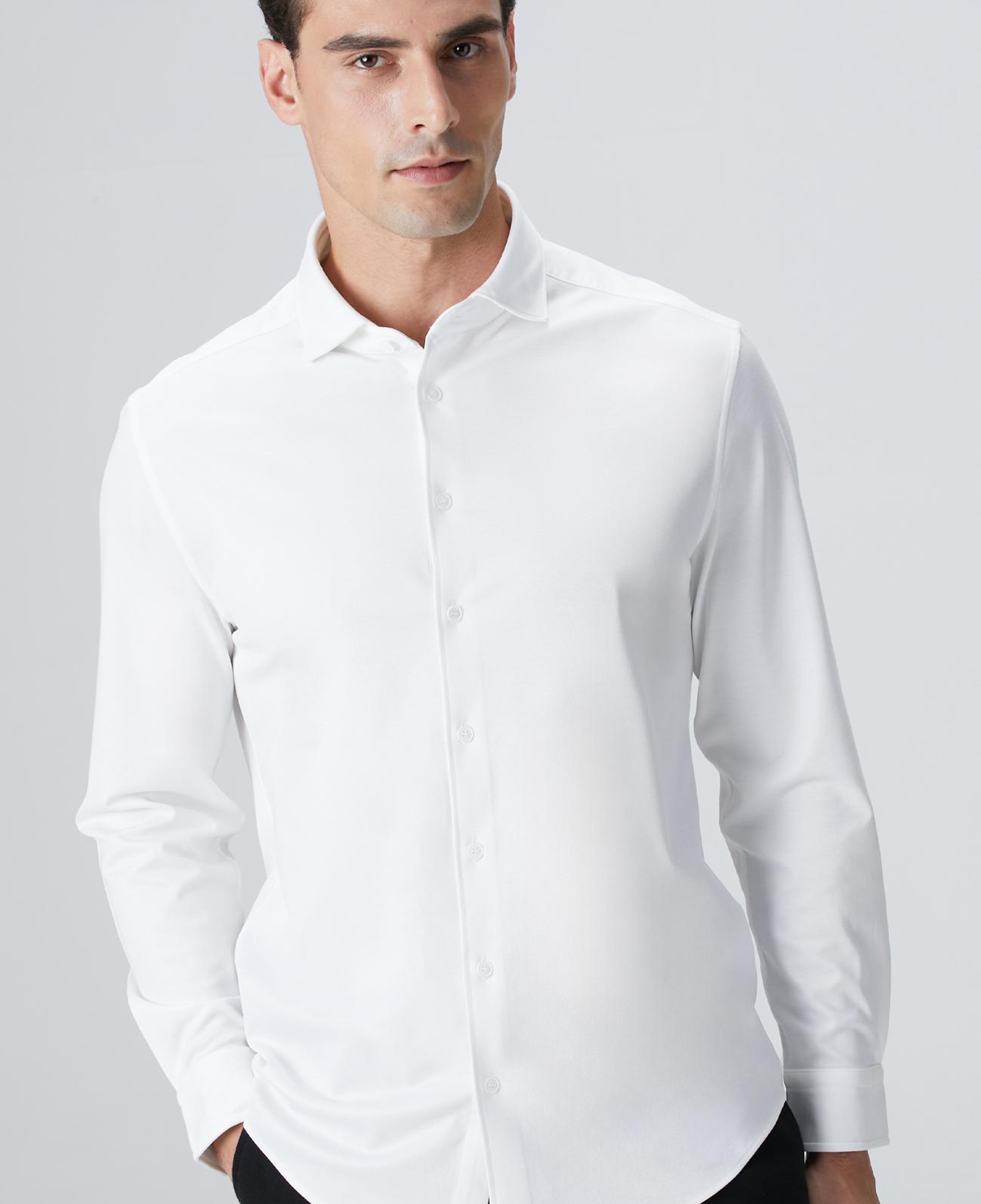 Network Erkek N-Tech Beyaz Örme Gömlek