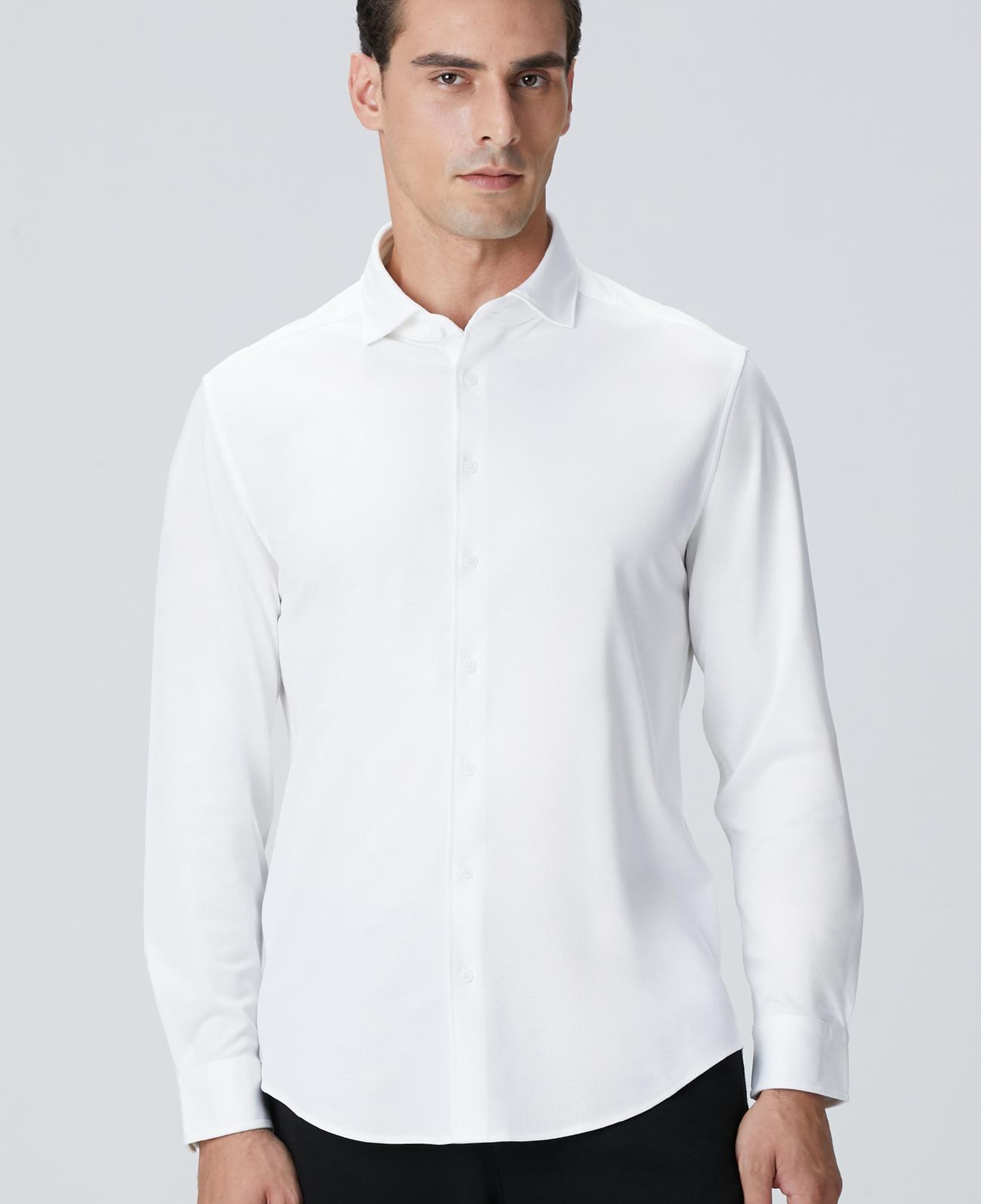 Network Erkek N-Tech Beyaz Örme Gömlek