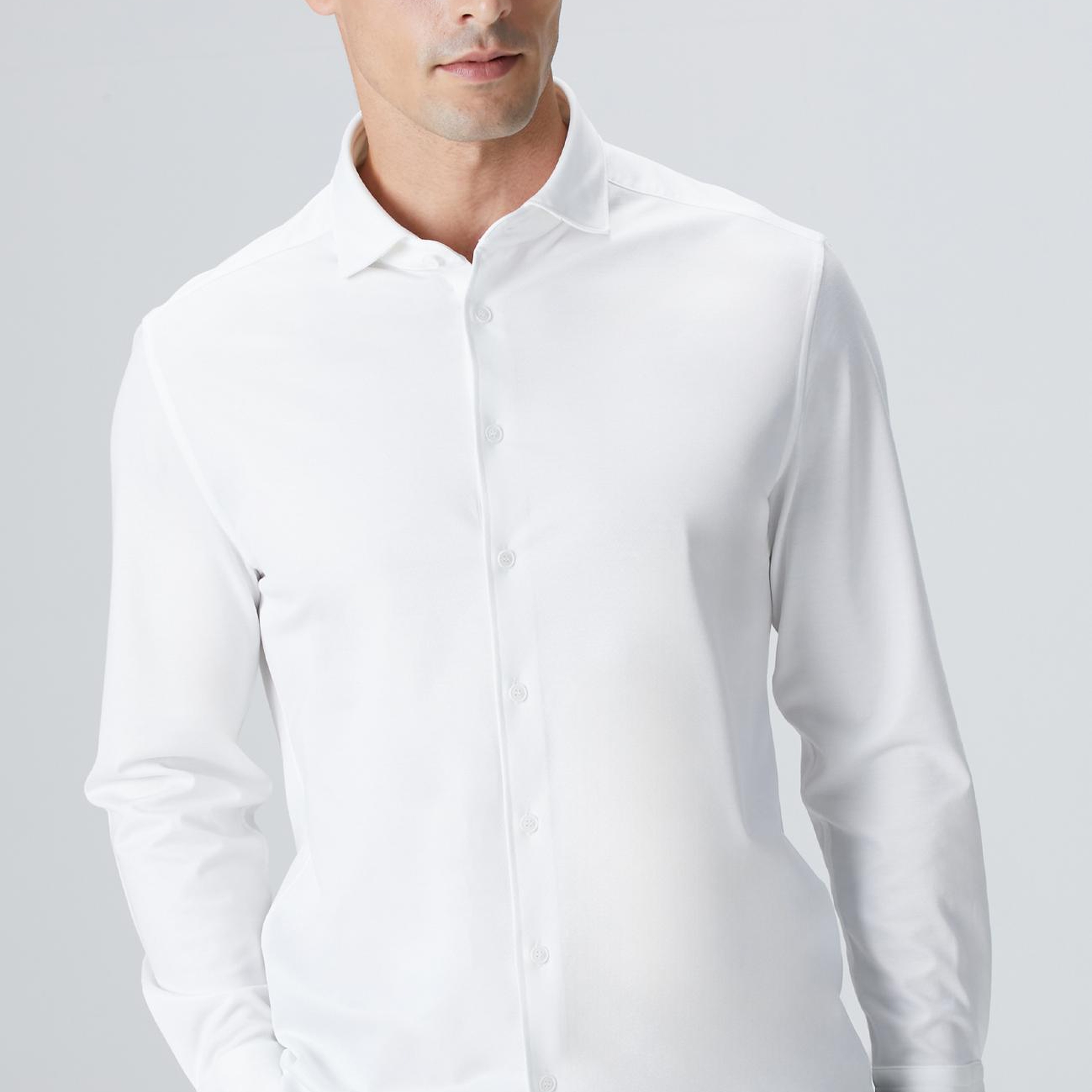 Network Erkek N-Tech Beyaz Örme Gömlek