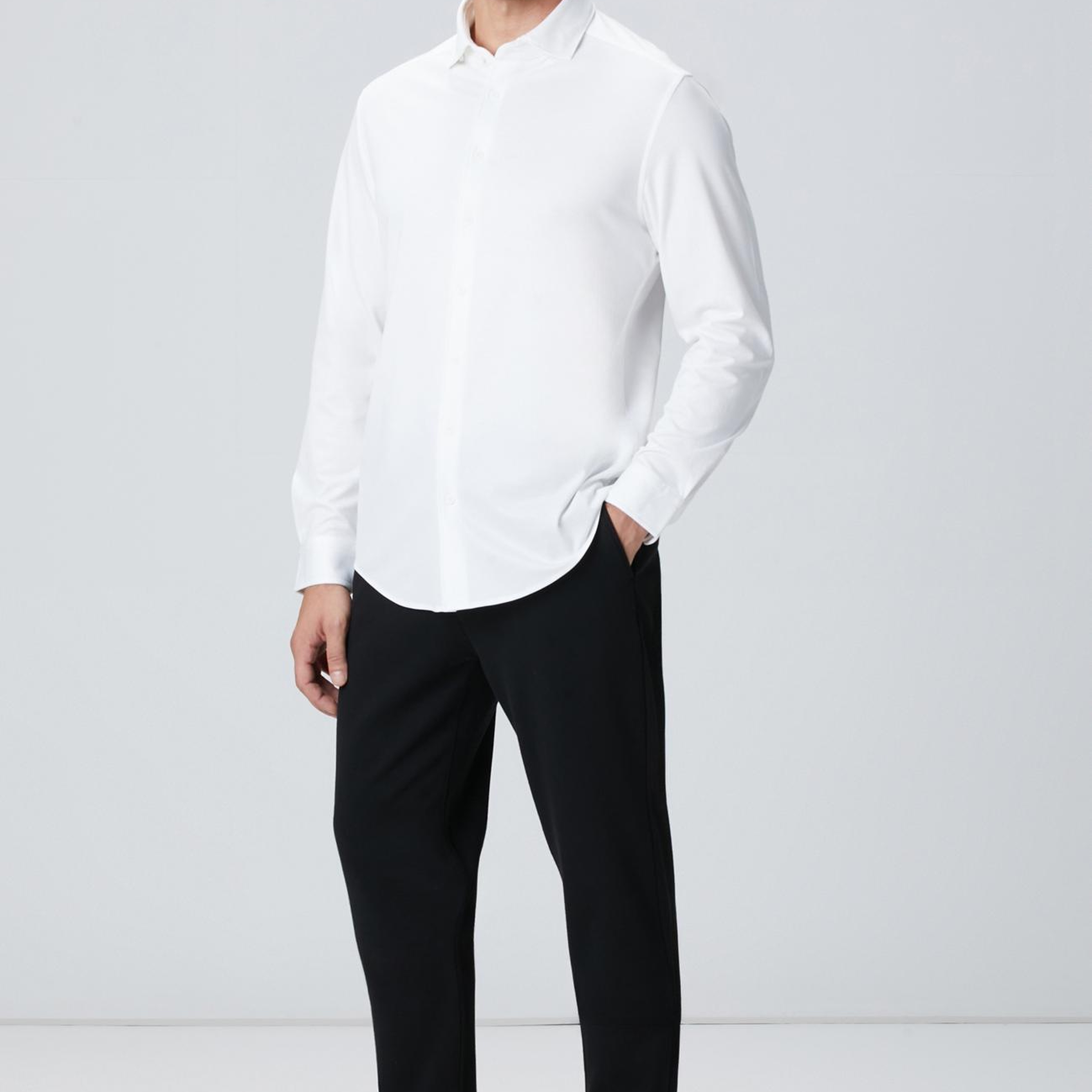 Network Erkek N-Tech Beyaz Örme Gömlek