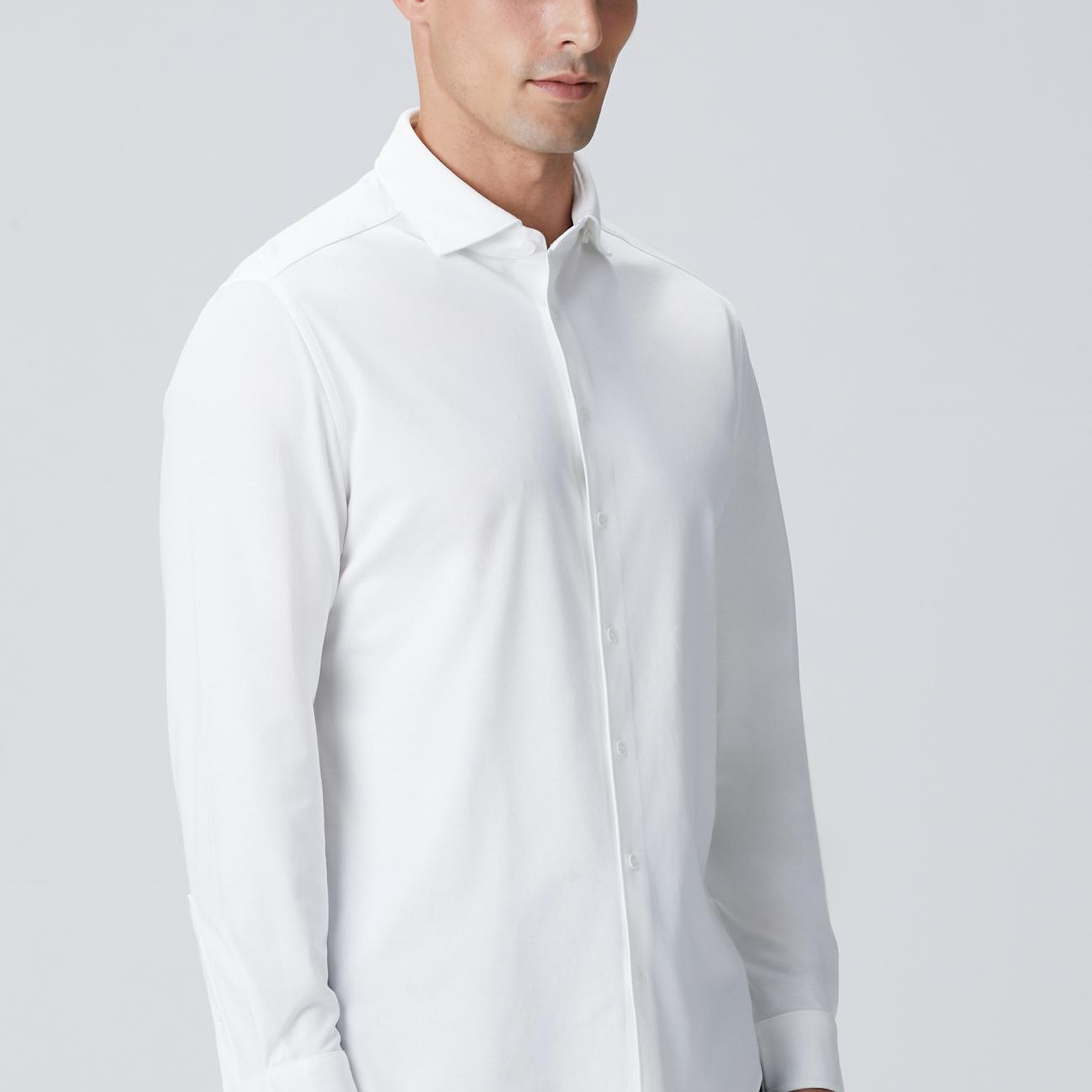 Network Erkek N-Tech Beyaz Örme Gömlek