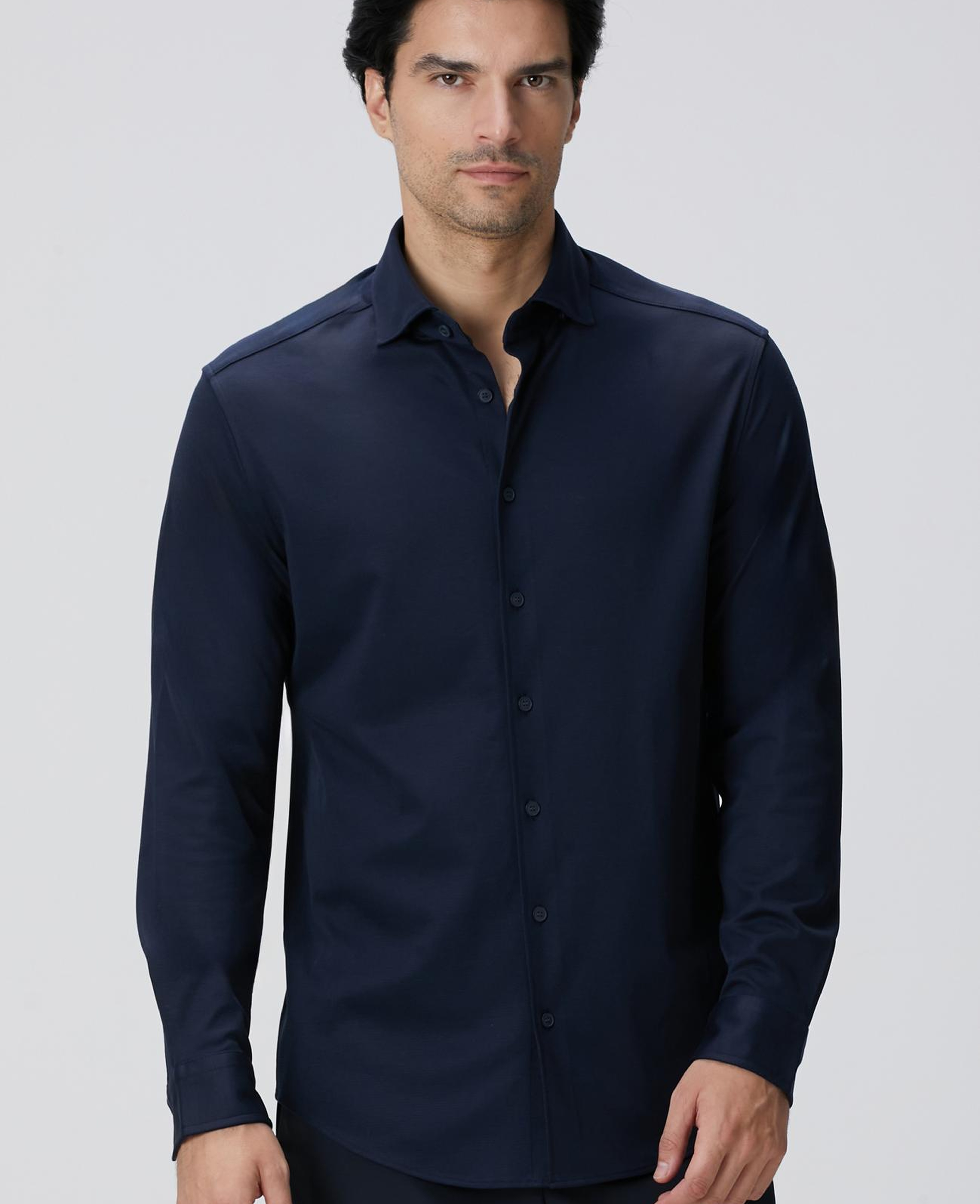 Network Erkek N-Tech Lacivert Örme Gömlek