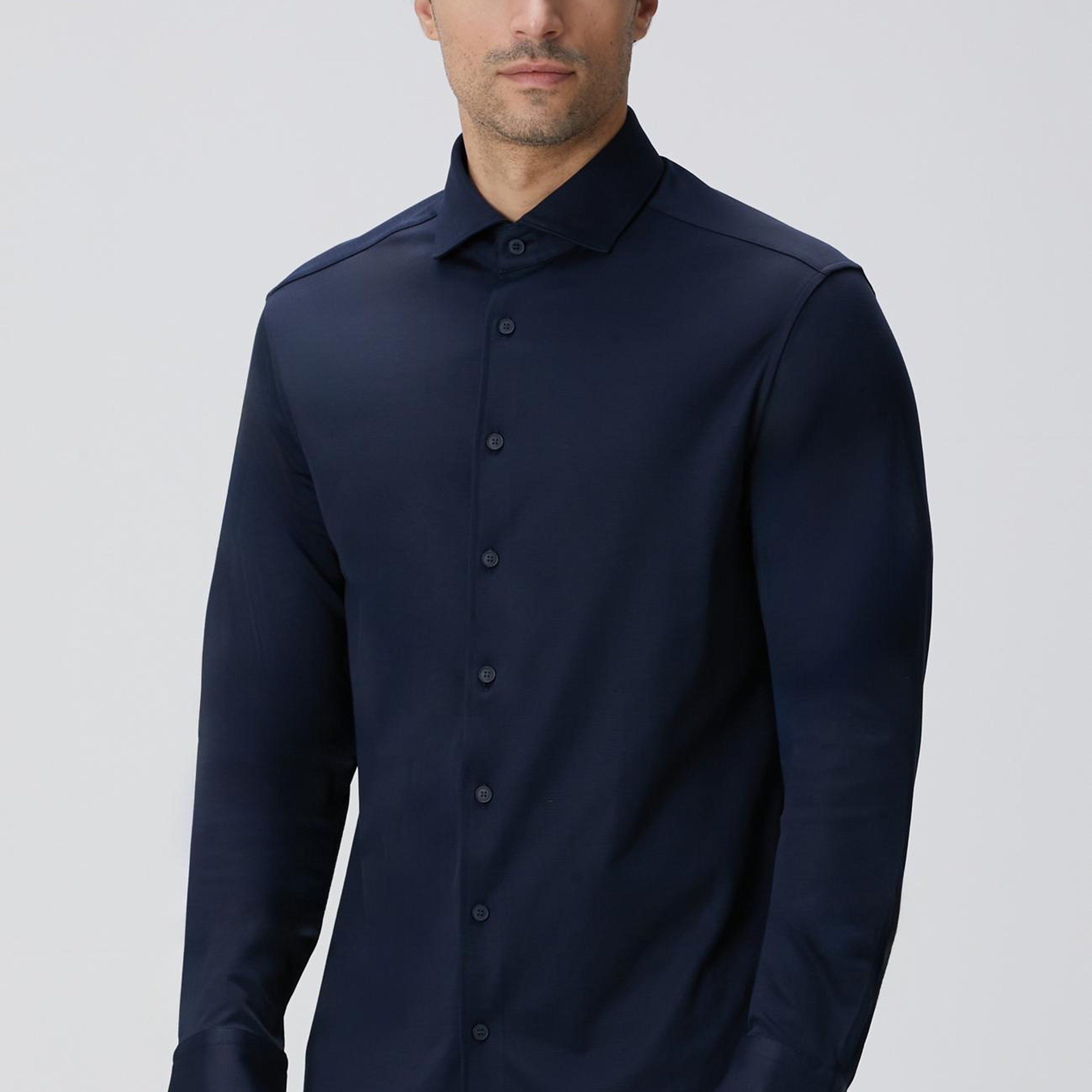 Network Erkek N-Tech Lacivert Örme Gömlek