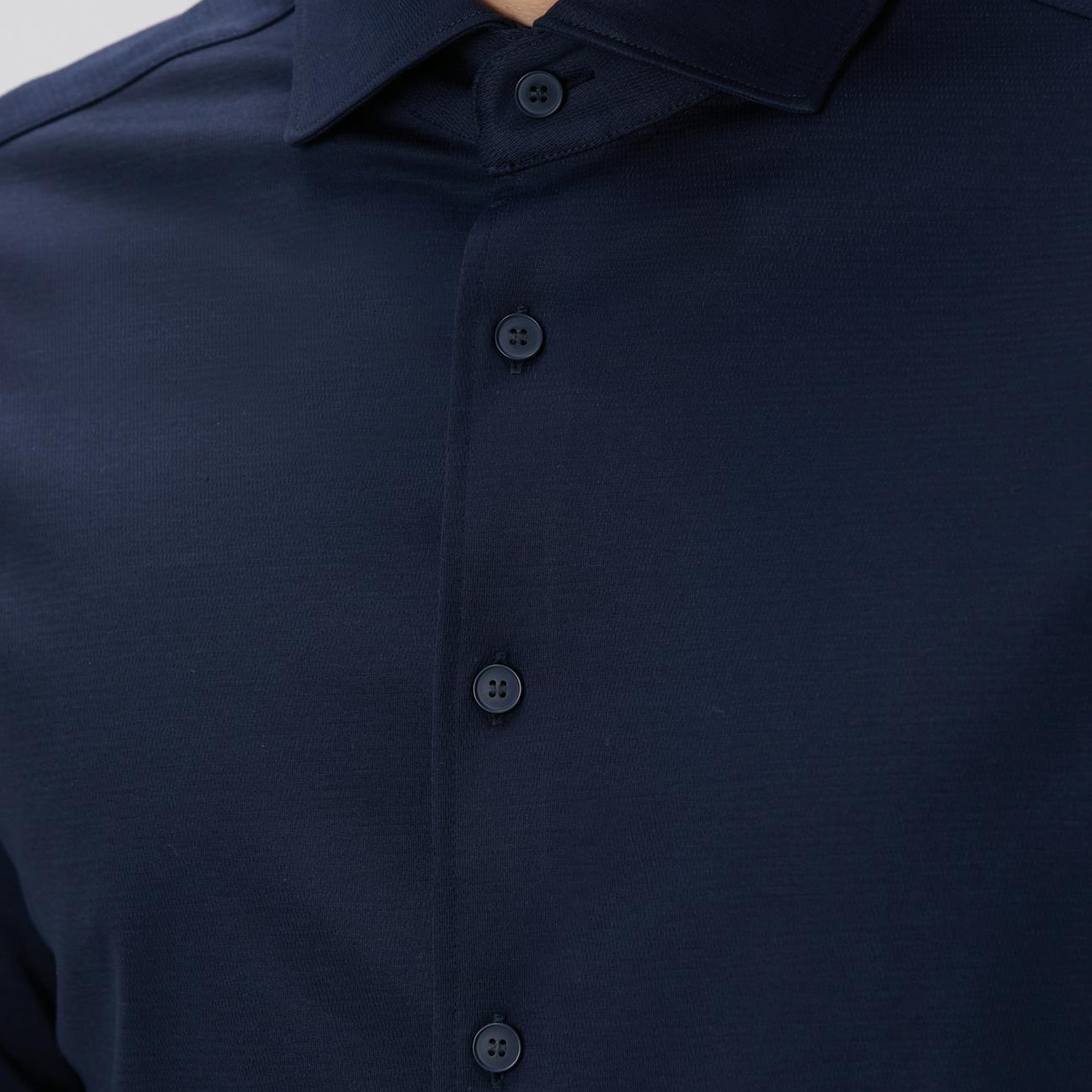 Network Erkek N-Tech Lacivert Örme Gömlek