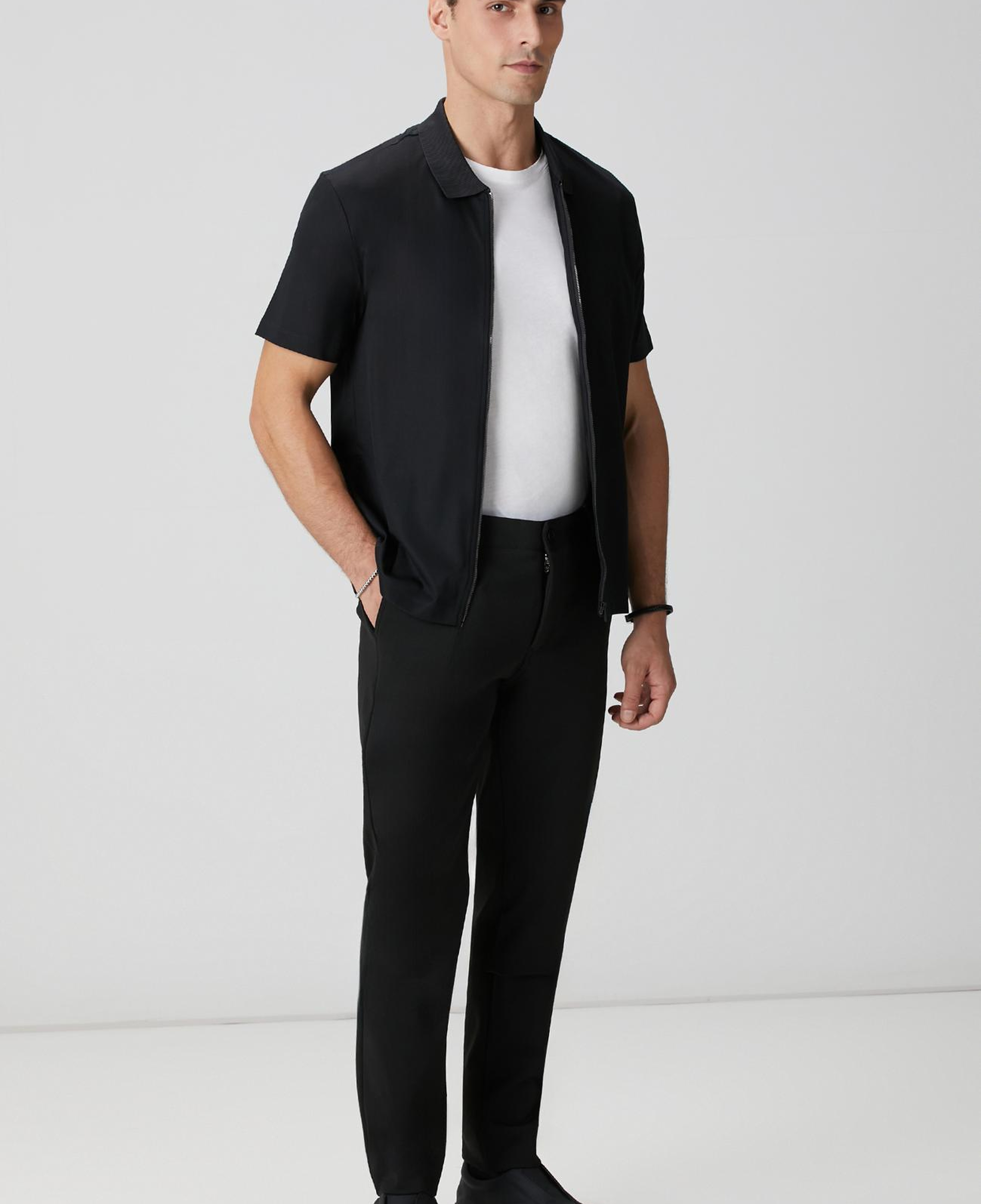 Network Erkek N-Tech Siyah Fermuarlı Örme Gömlek