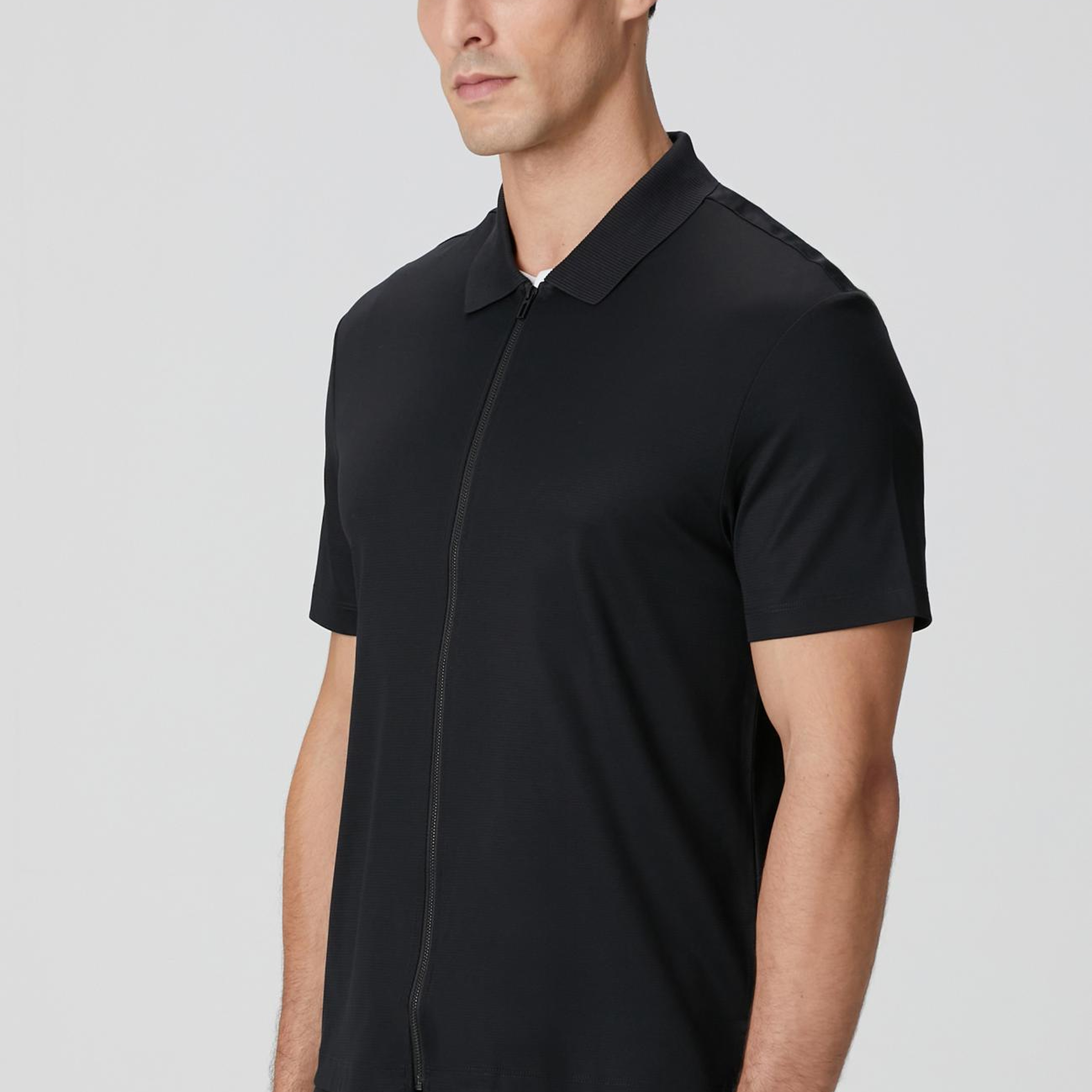 Network Erkek N-Tech Siyah Fermuarlı Örme Gömlek