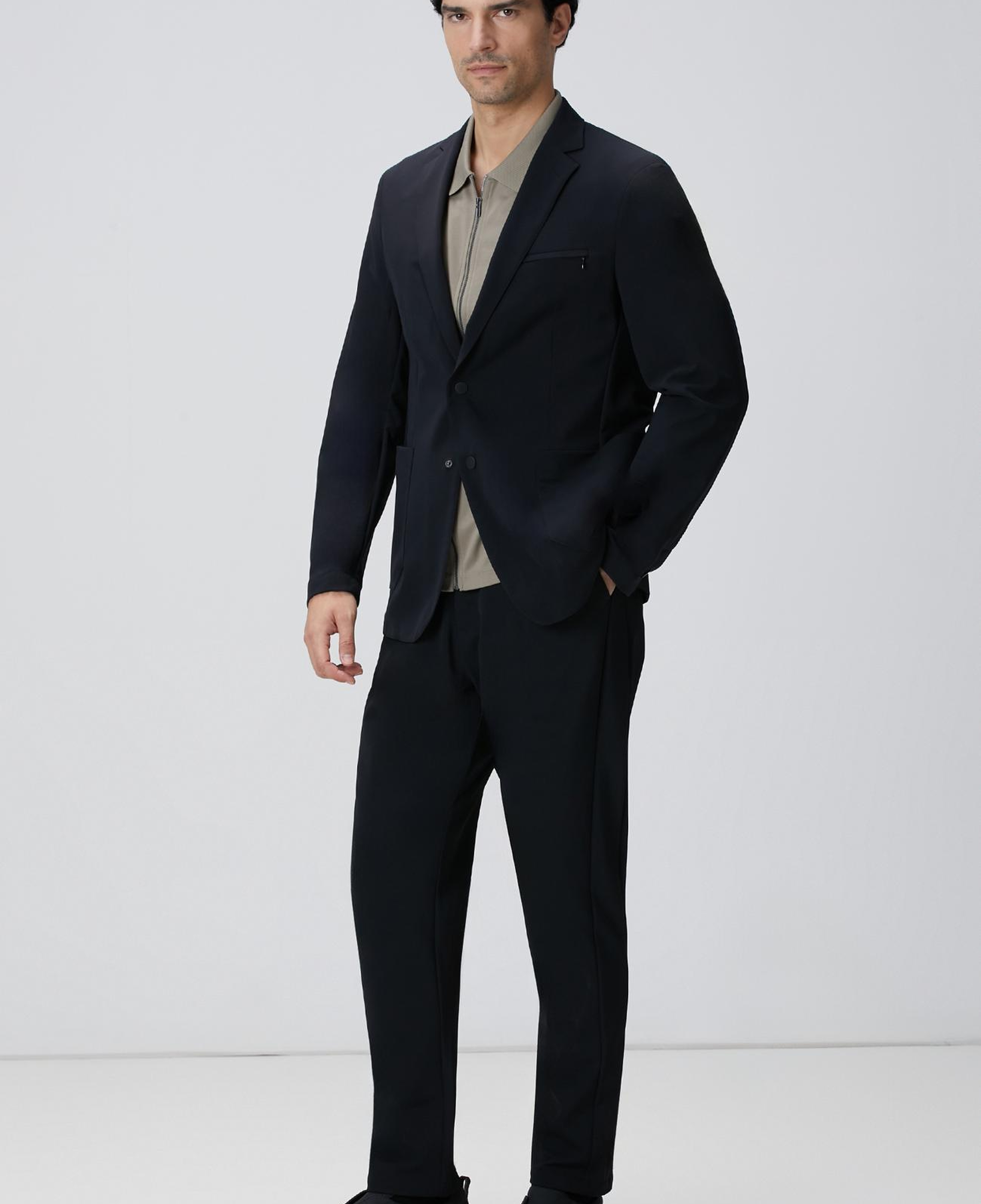 Network Erkek N-Tech Haki Fermuarlı Örme Gömlek