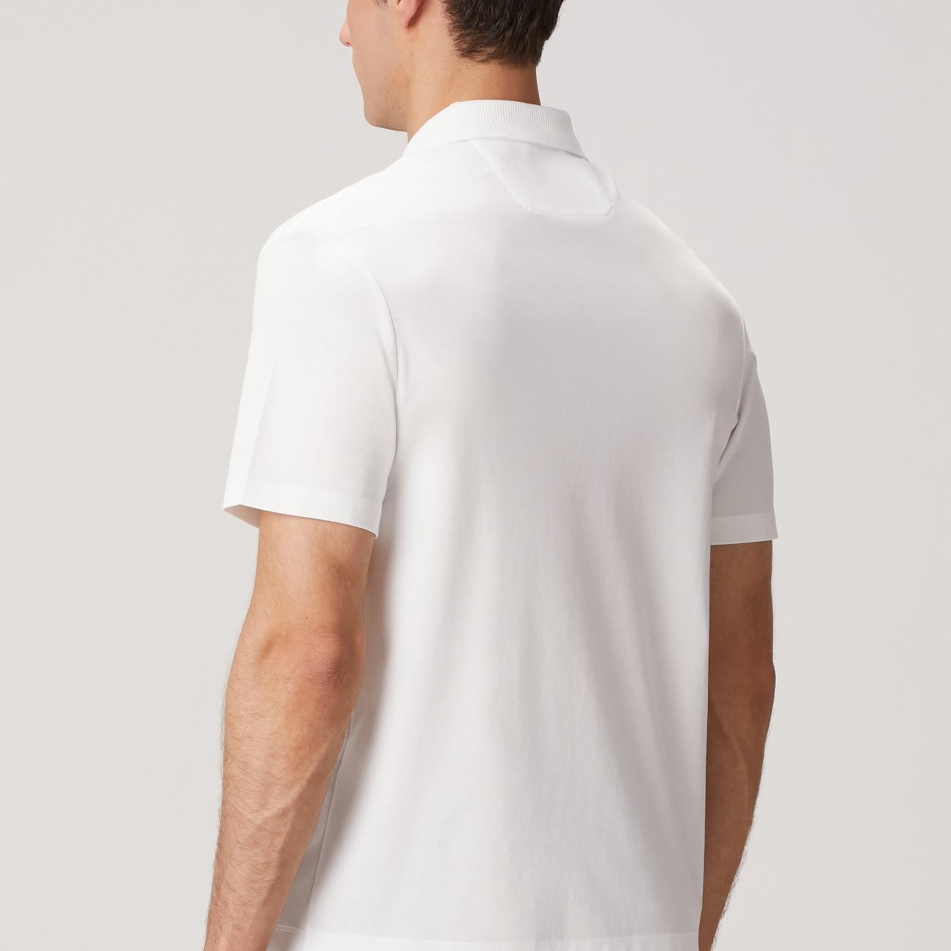 Network Erkek N-Tech Beyaz Fermuarlı Örme Gömlek