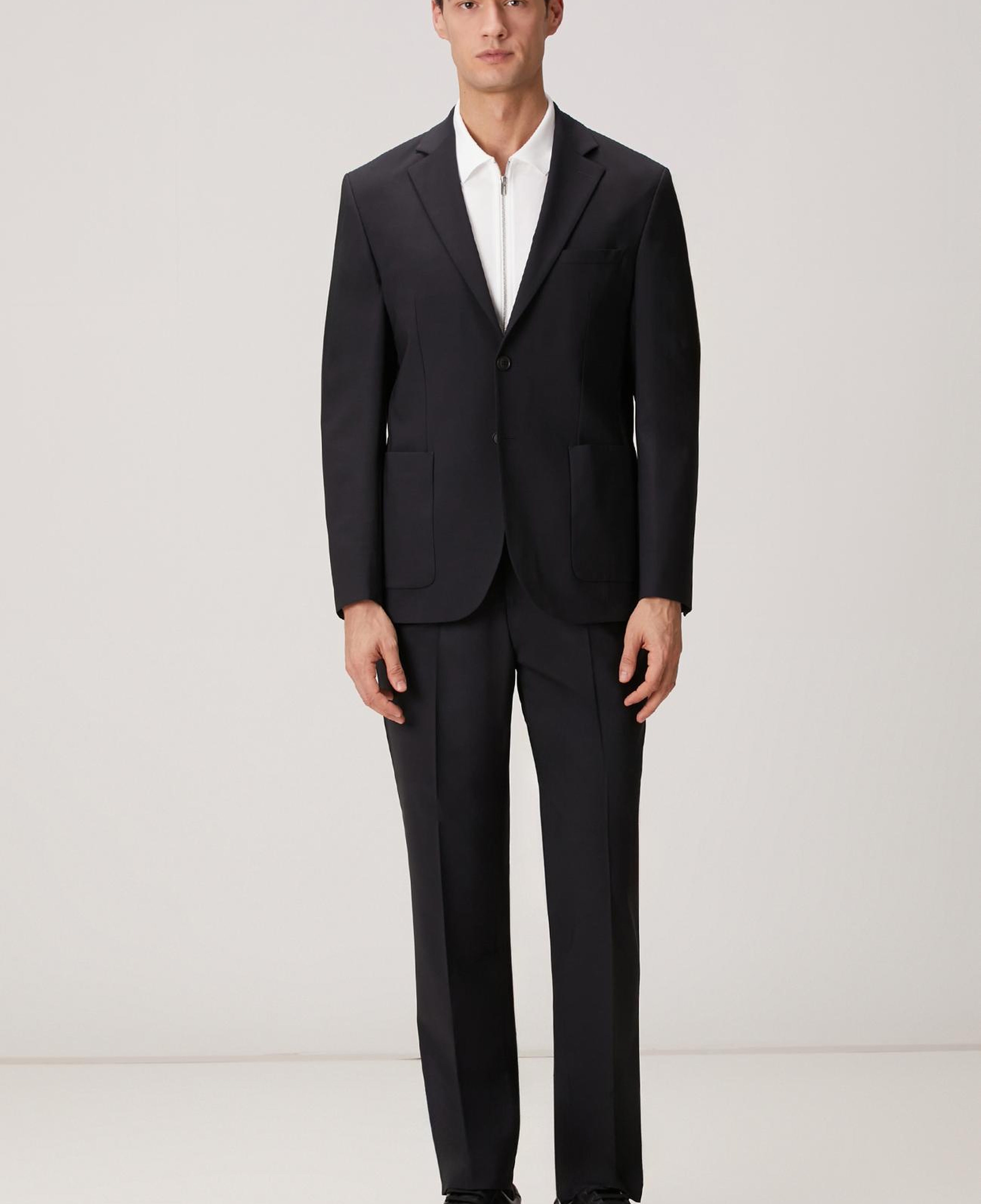 Network Erkek N-Tech Beyaz Fermuarlı Örme Gömlek