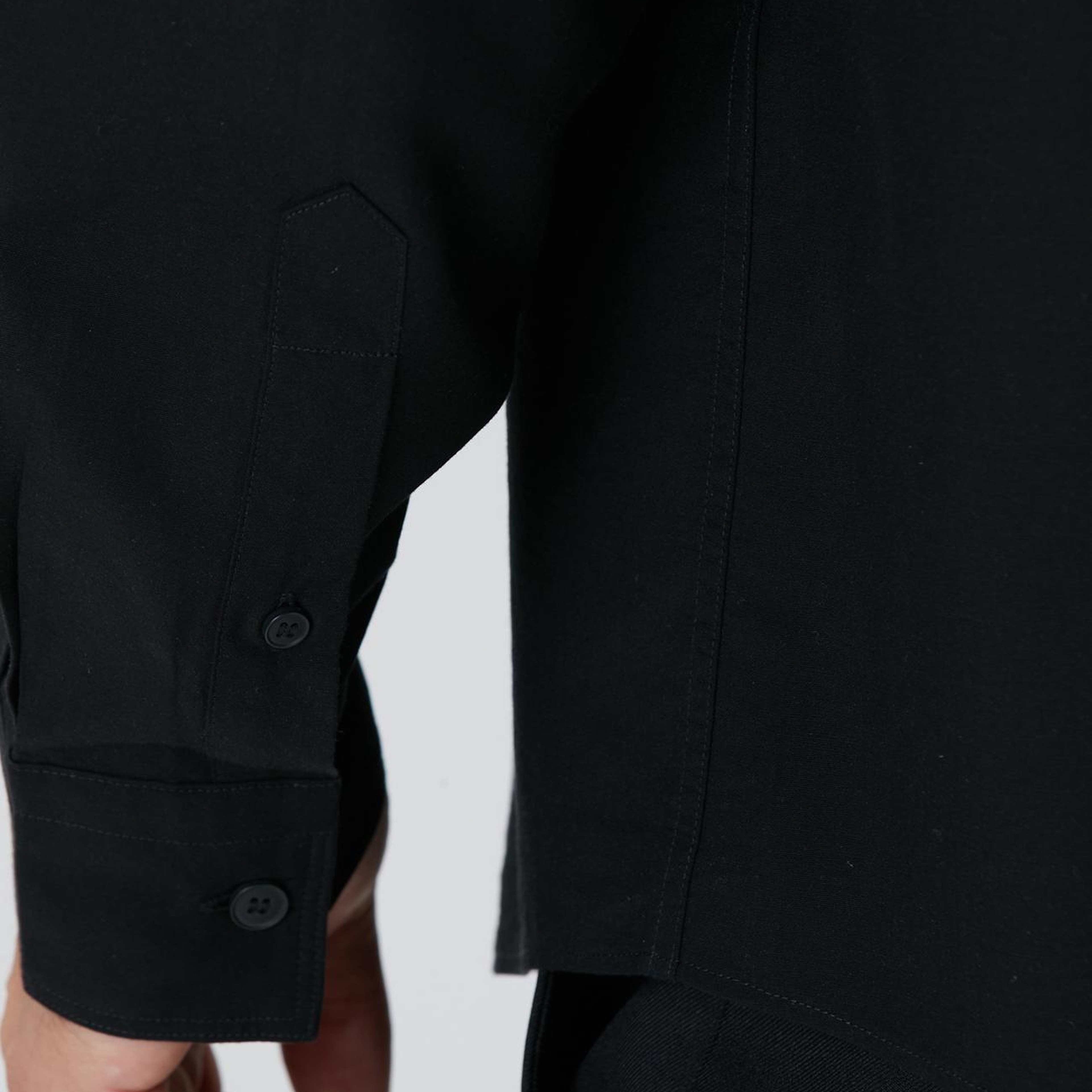 Network Erkek Siyah Yün Karışımlı Gömlek