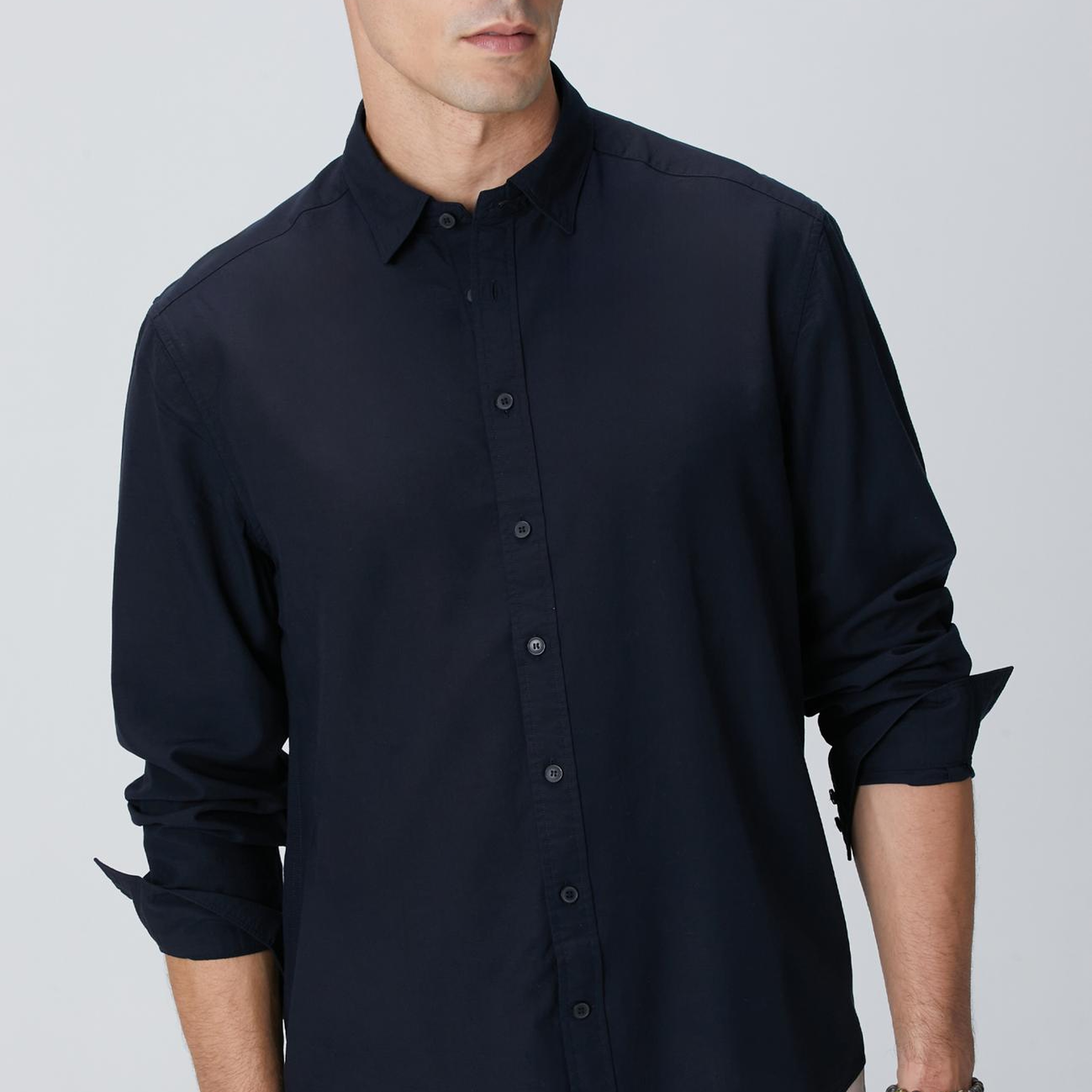 Network Erkek Lacivert Yün Karışımlı Gömlek