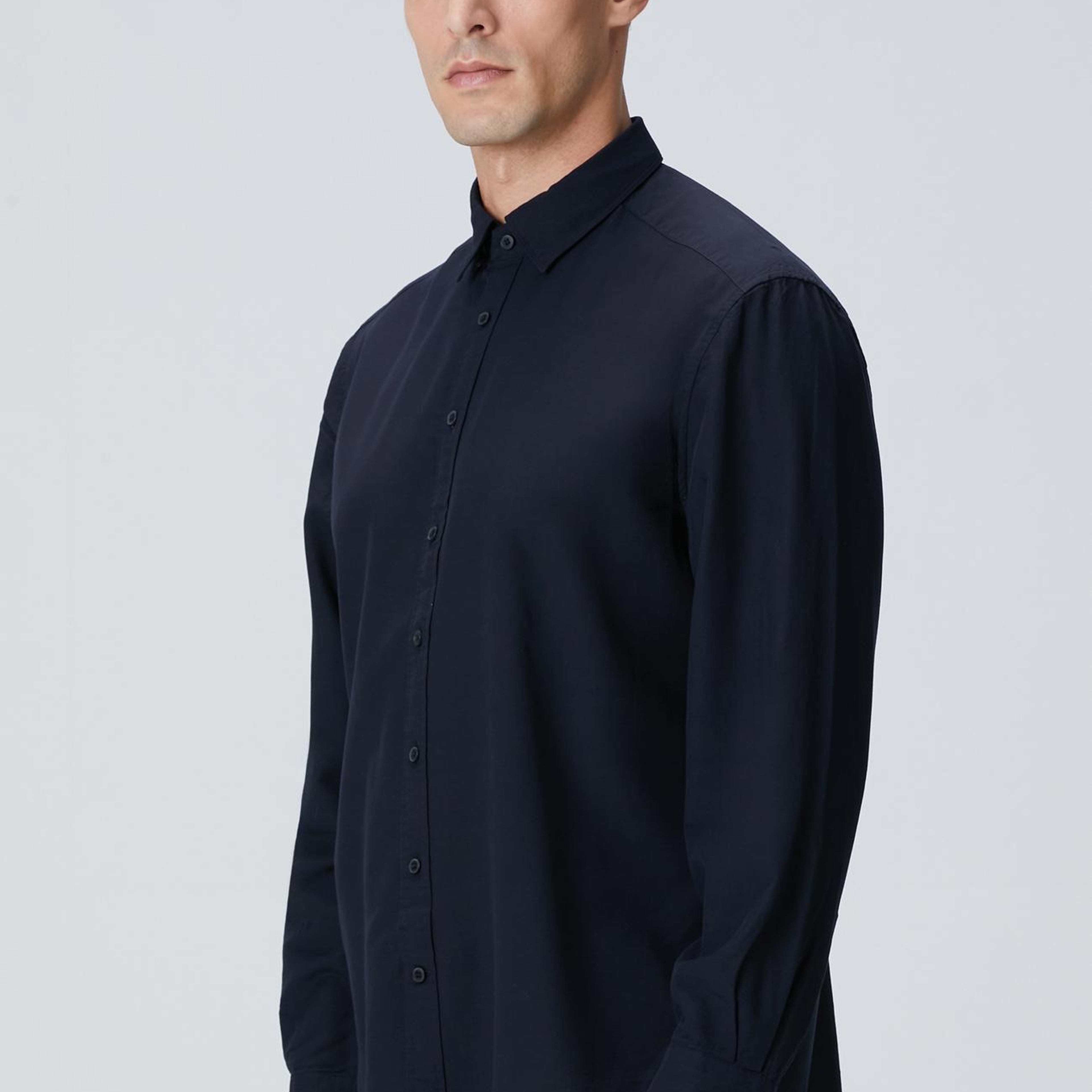 Network Erkek Lacivert Yün Karışımlı Gömlek