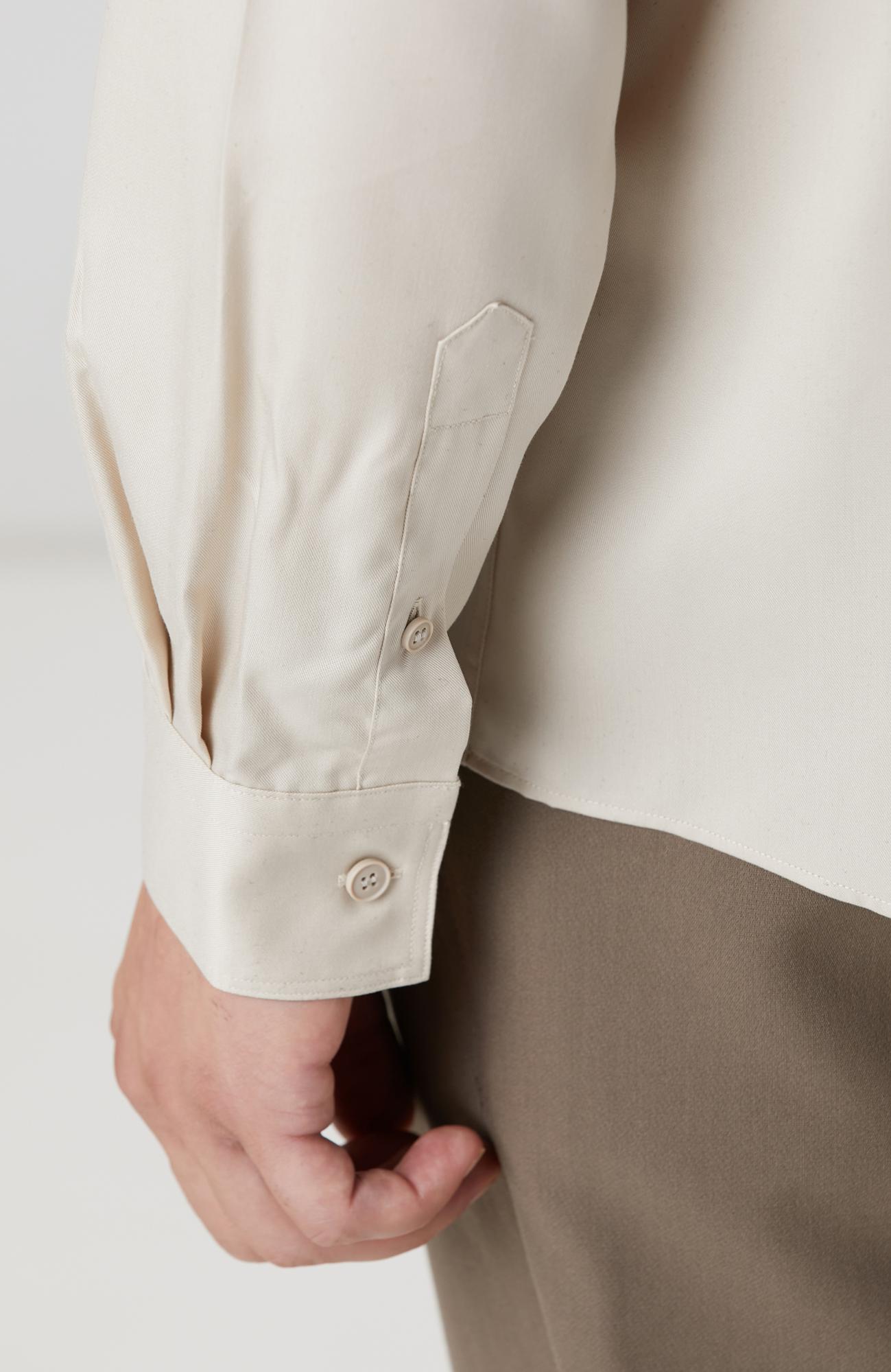 Network Erkek Bej Lyocell Gömlek