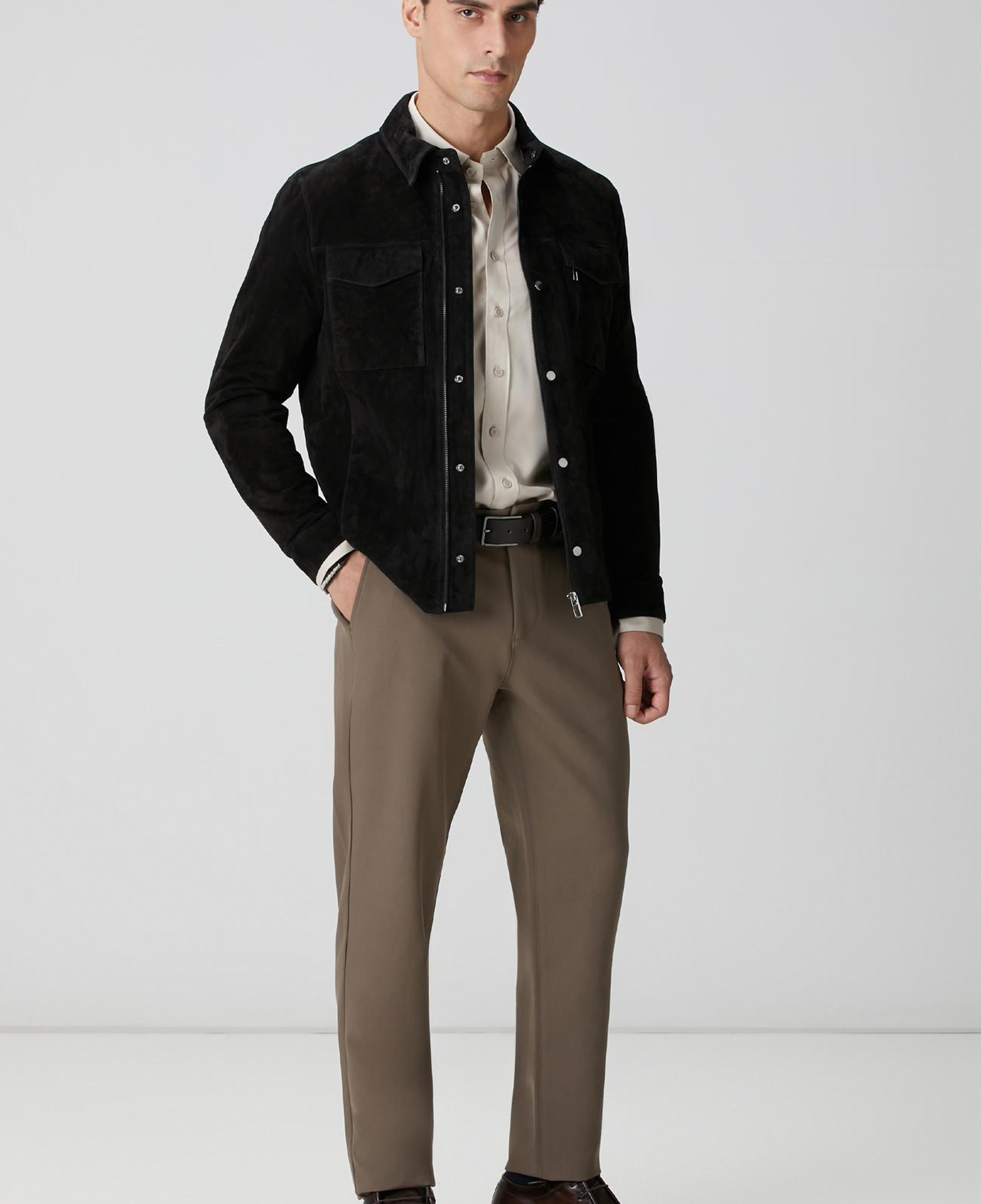 Network Erkek Bej Lyocell Gömlek