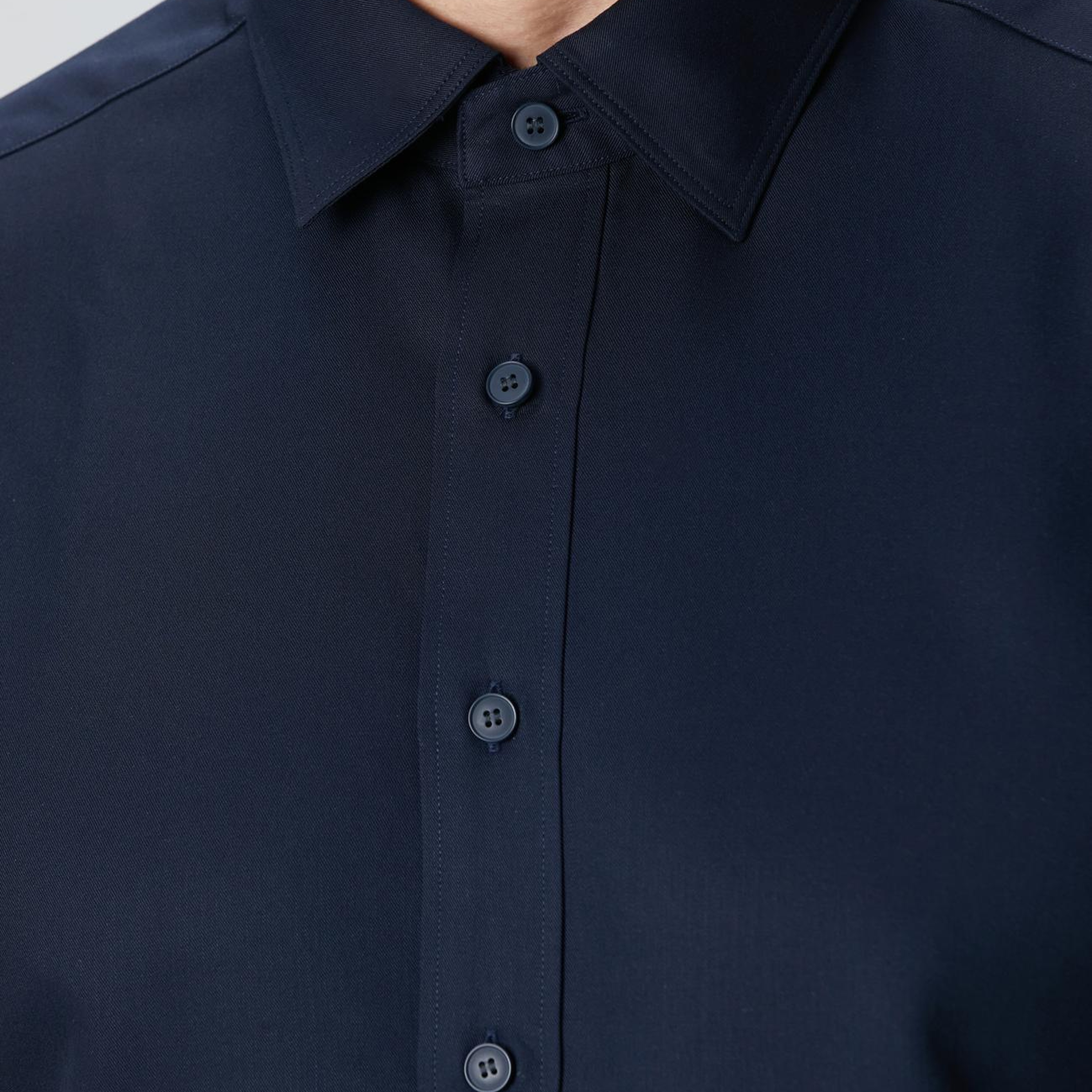 Network Erkek Lacivert Lyocell Gömlek