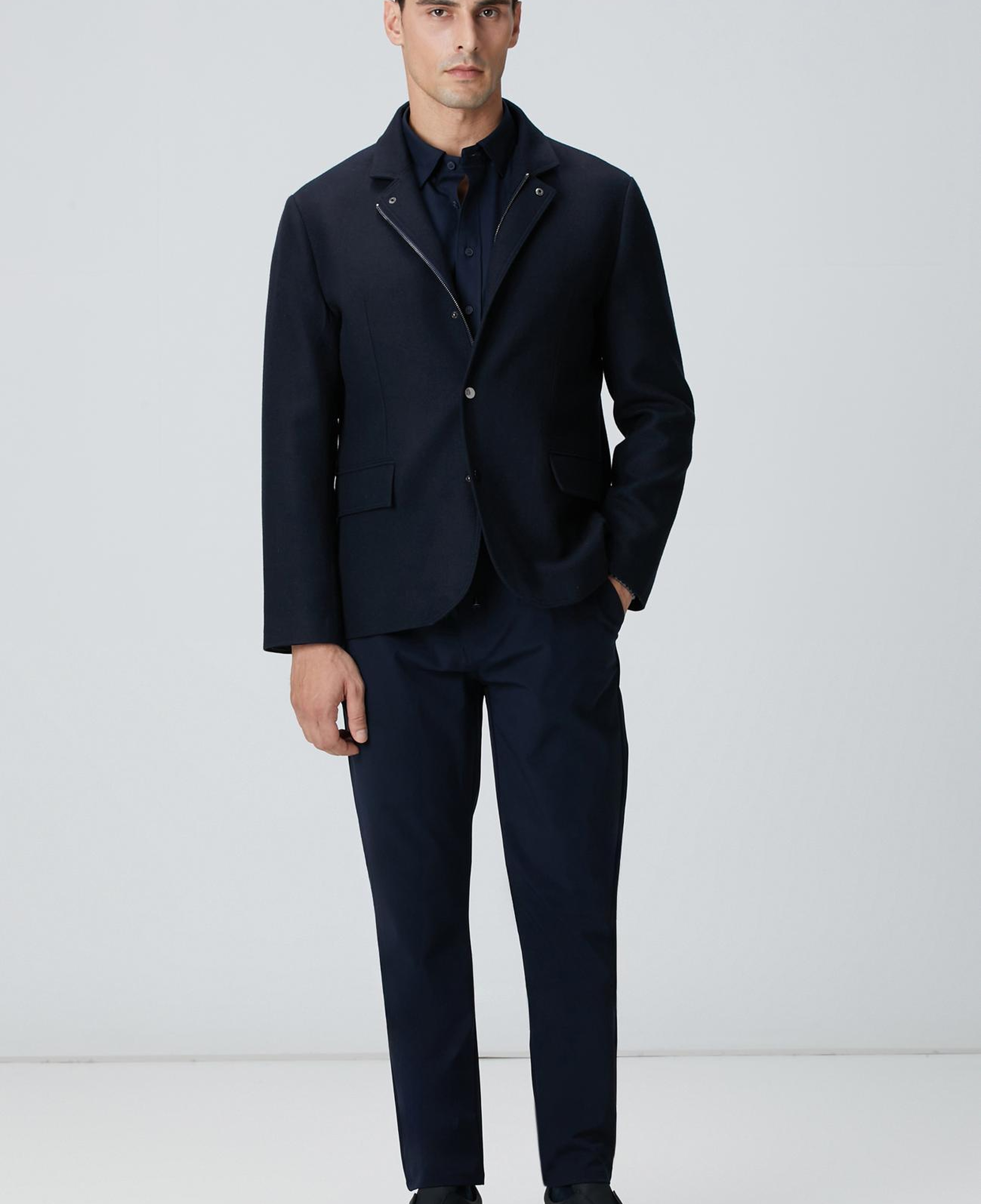 Network Erkek Lacivert Lyocell Gömlek