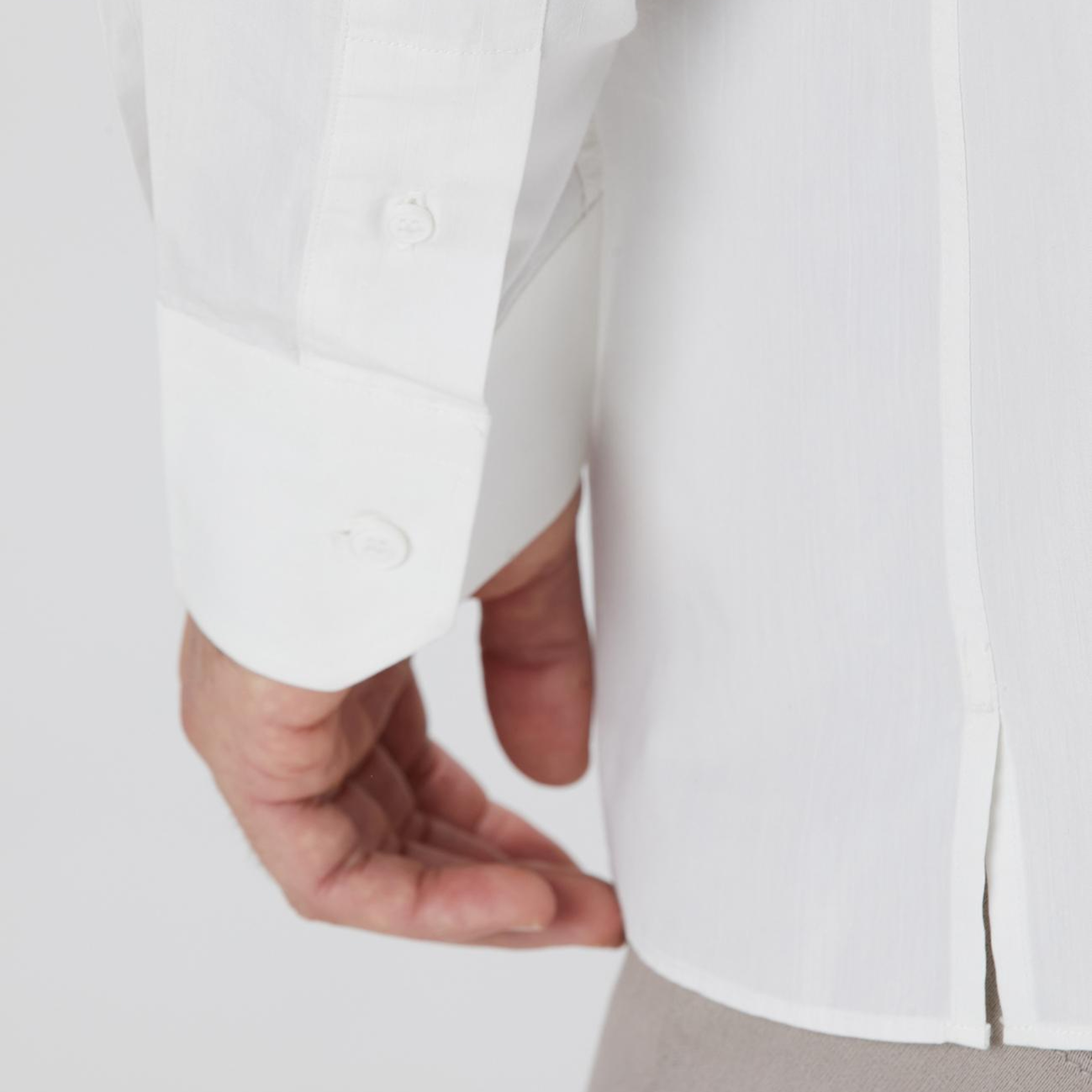 Network Erkek Kırık Beyaz Çizgili Gömlek