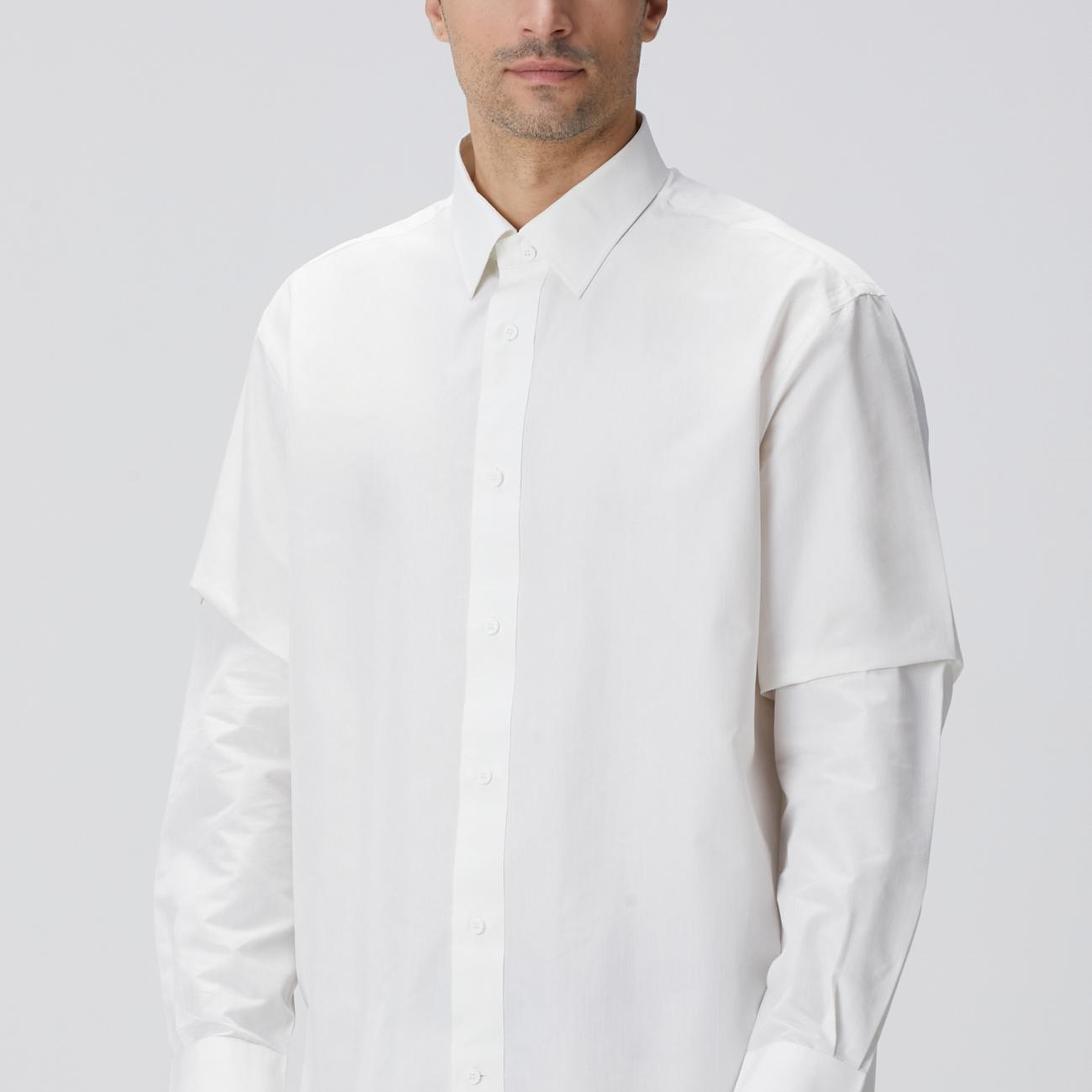 Network Erkek Kırık Beyaz Çizgili Gömlek