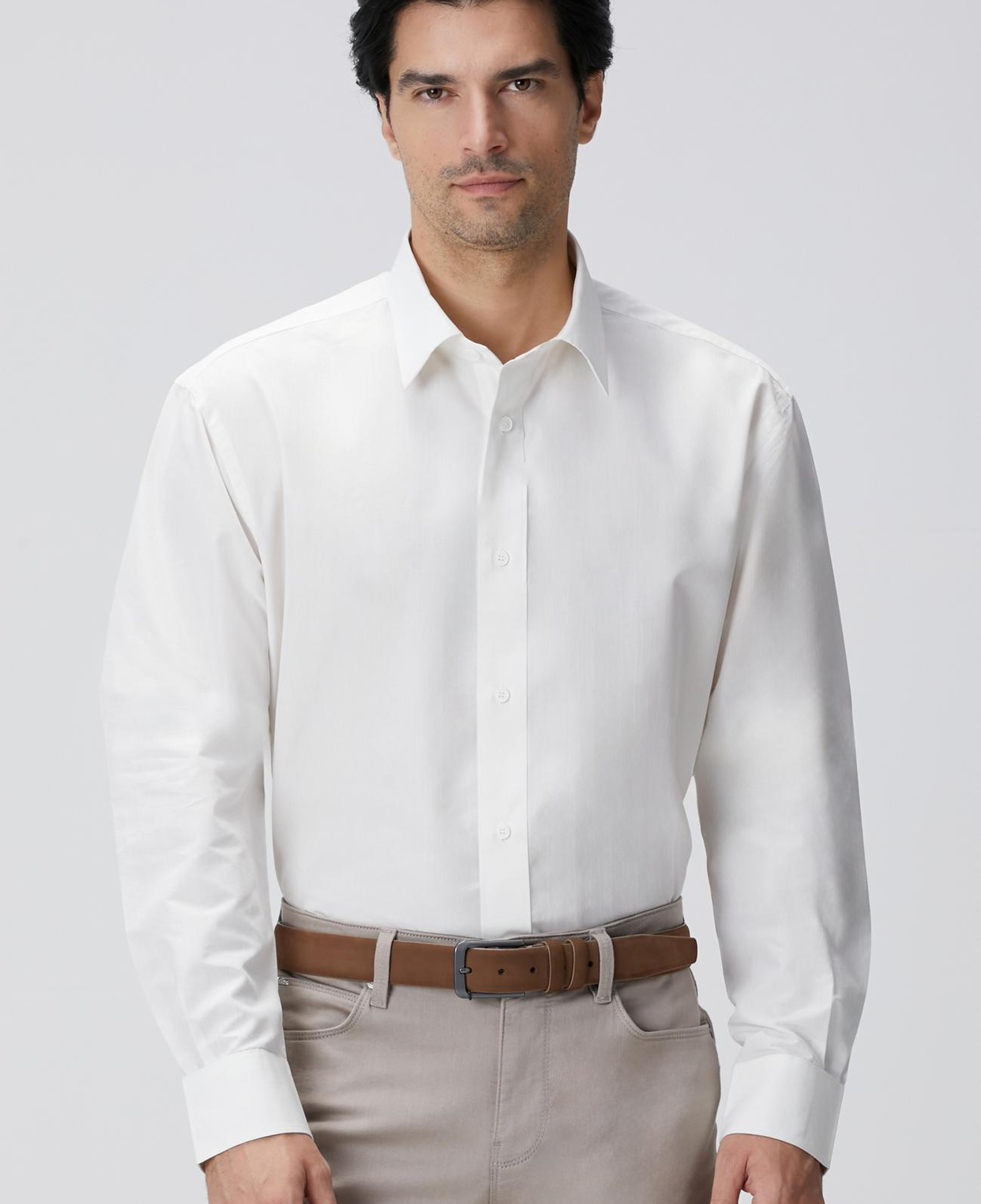 Network Erkek Kırık Beyaz Çizgili Gömlek