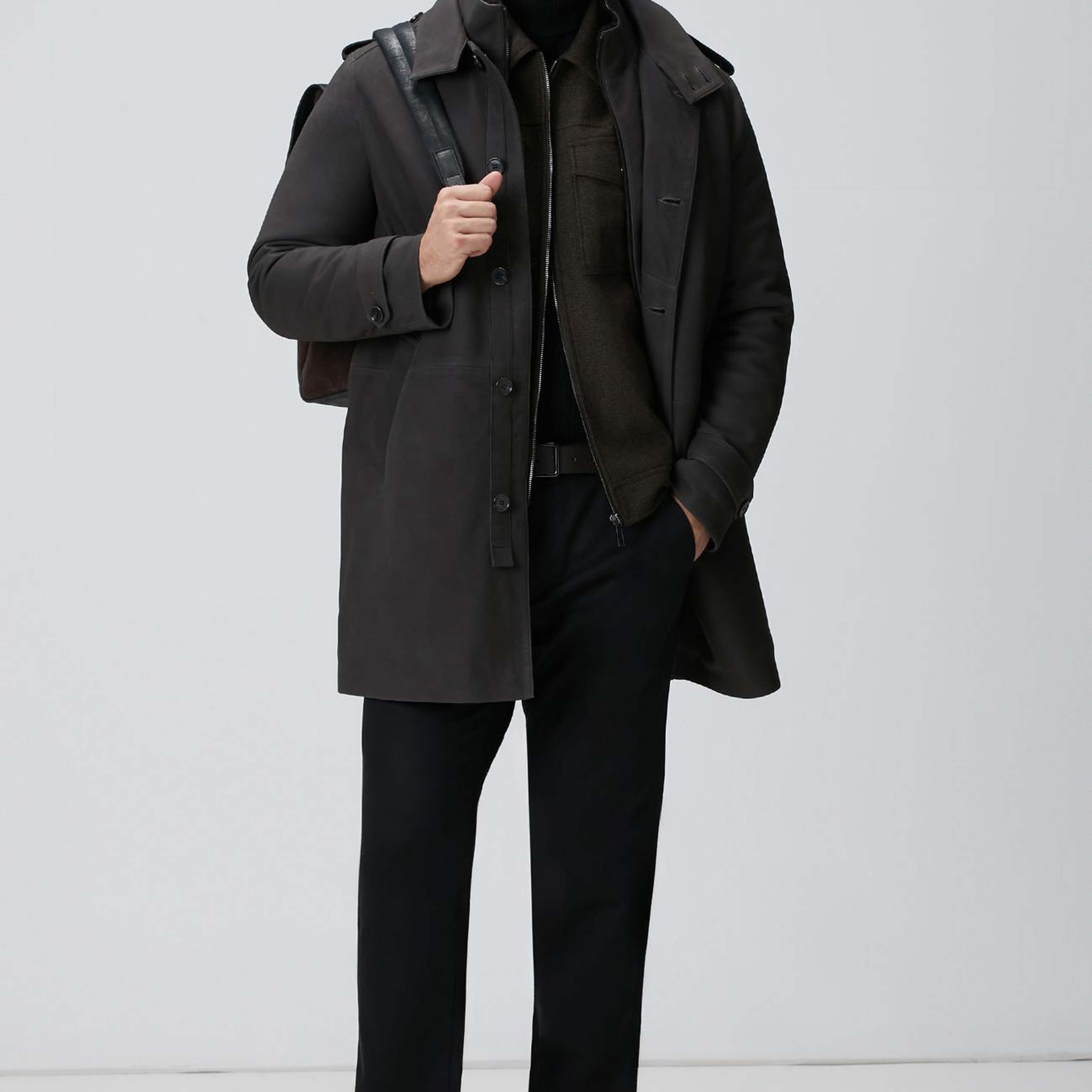 Network Erkek Siyah Balıkçı Yaka Triko Kazak