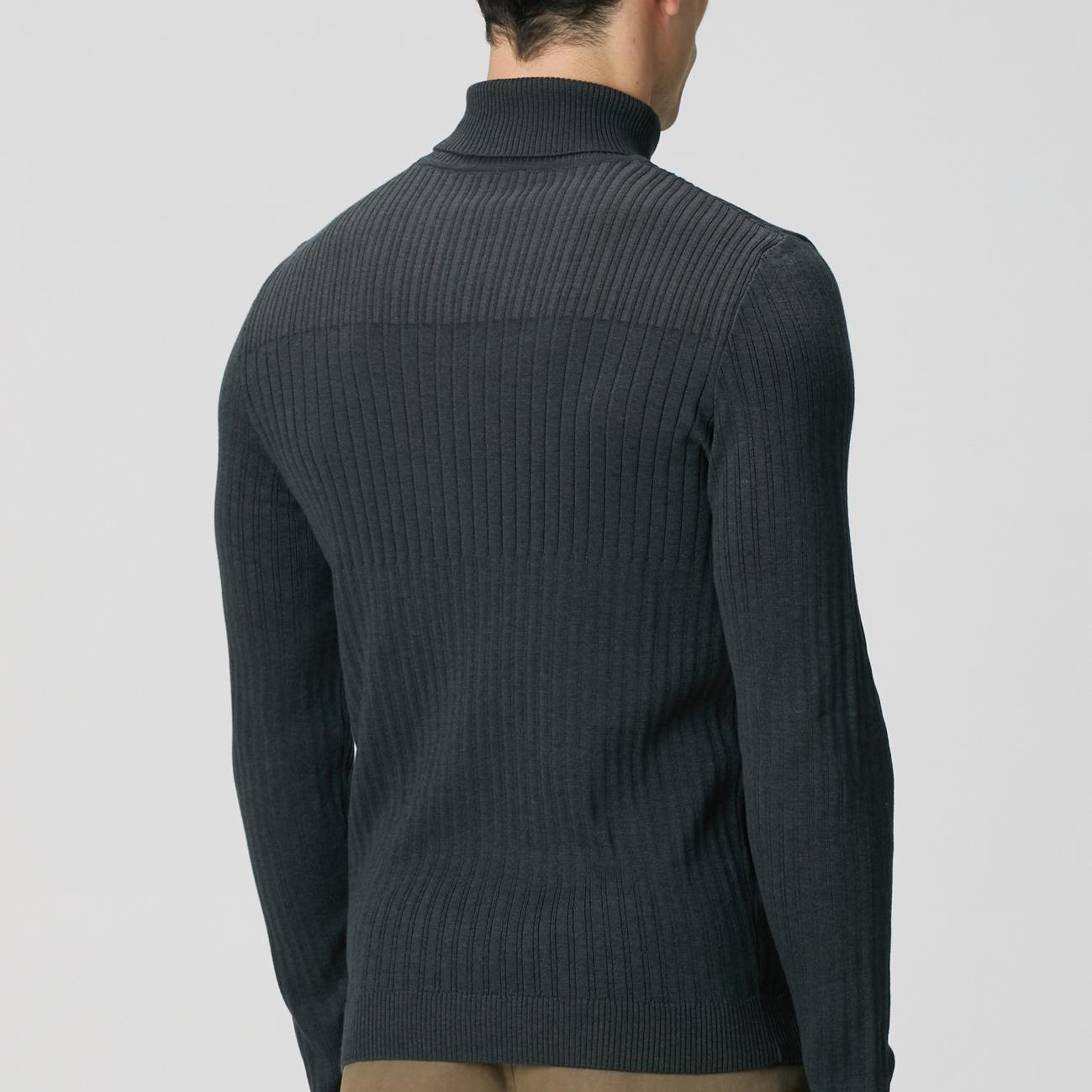 Network Erkek Antrasit Balıkçı Yaka Triko Kazak