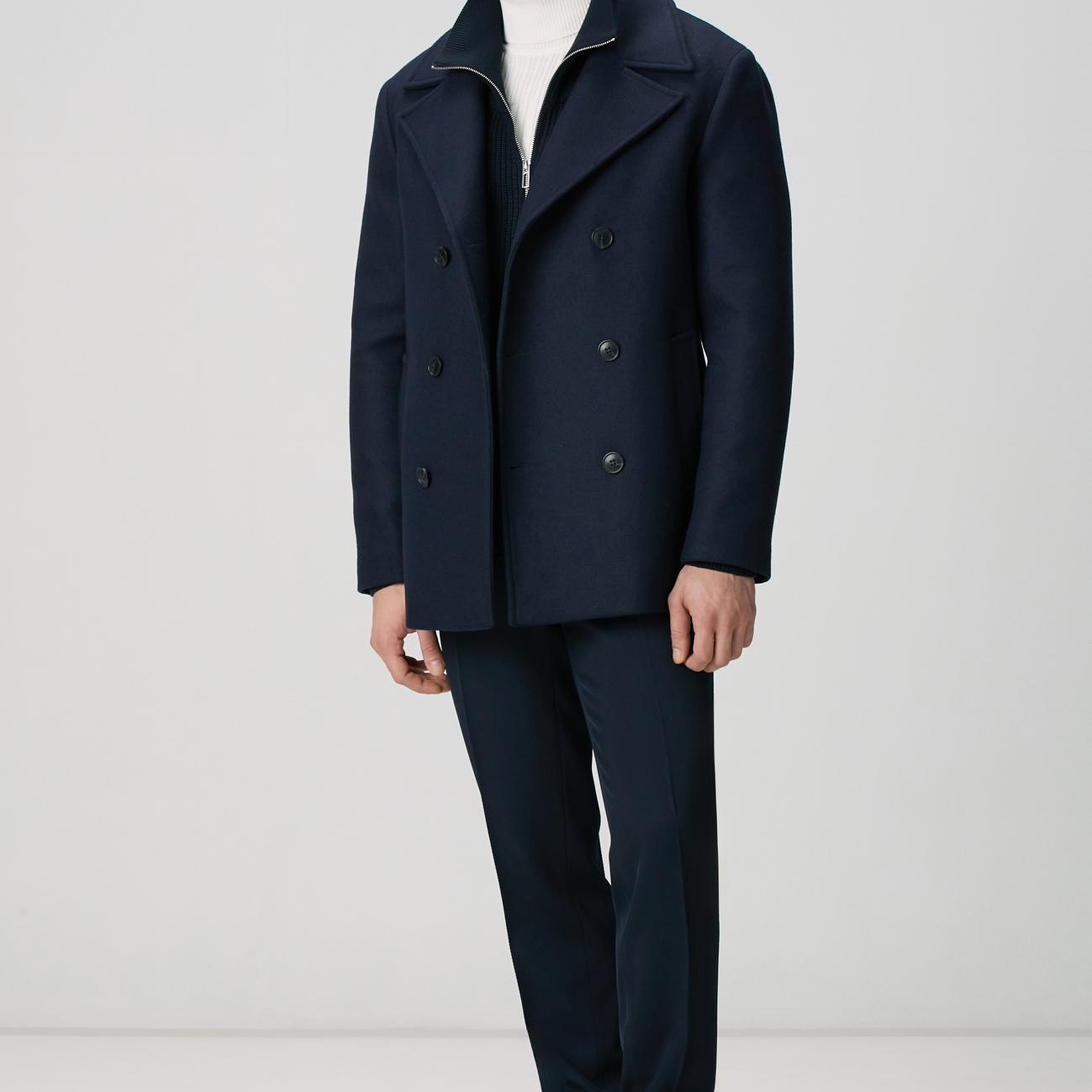 Network Erkek Kırık Beyaz Balıkçı Yaka Triko Kazak