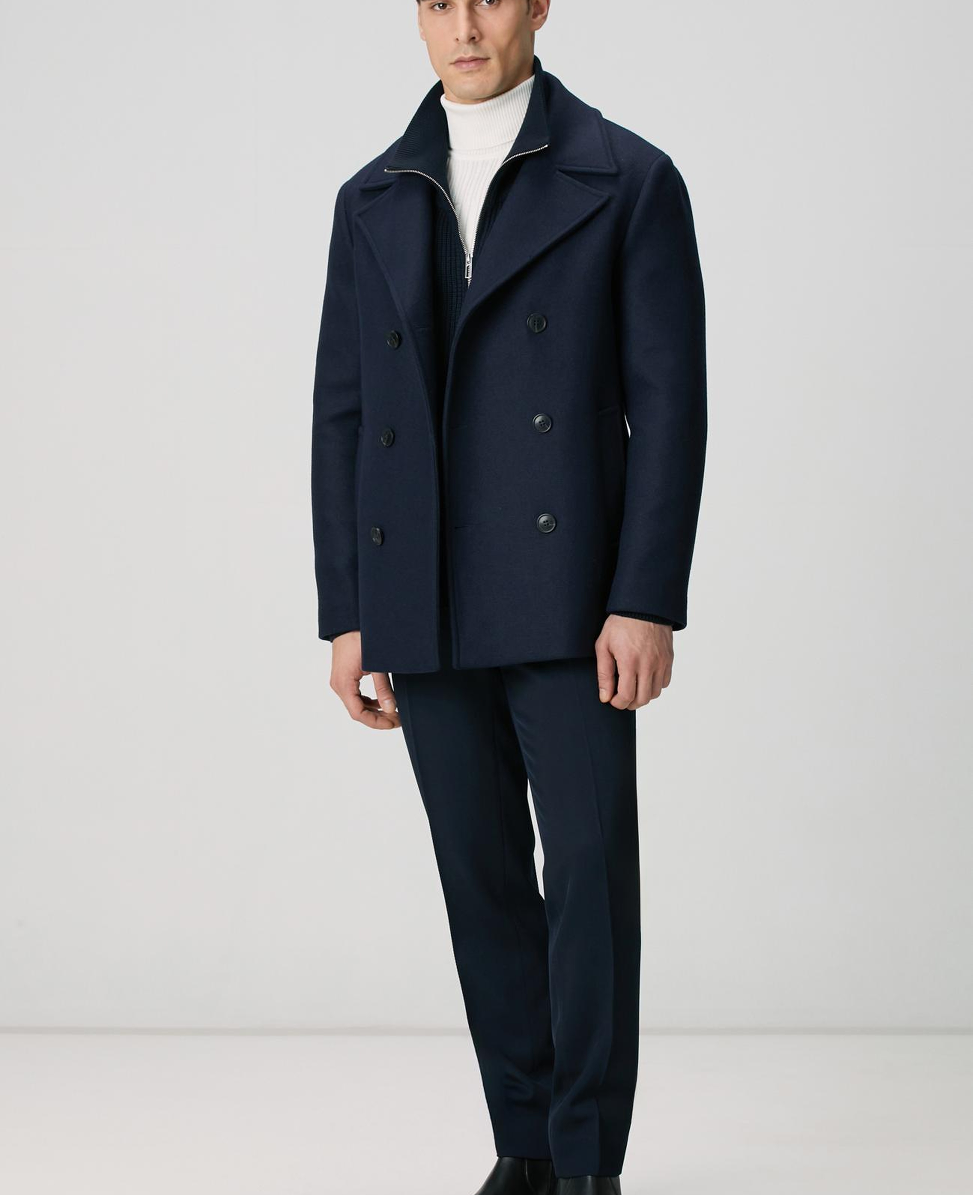 Network Erkek Kırık Beyaz Balıkçı Yaka Triko Kazak