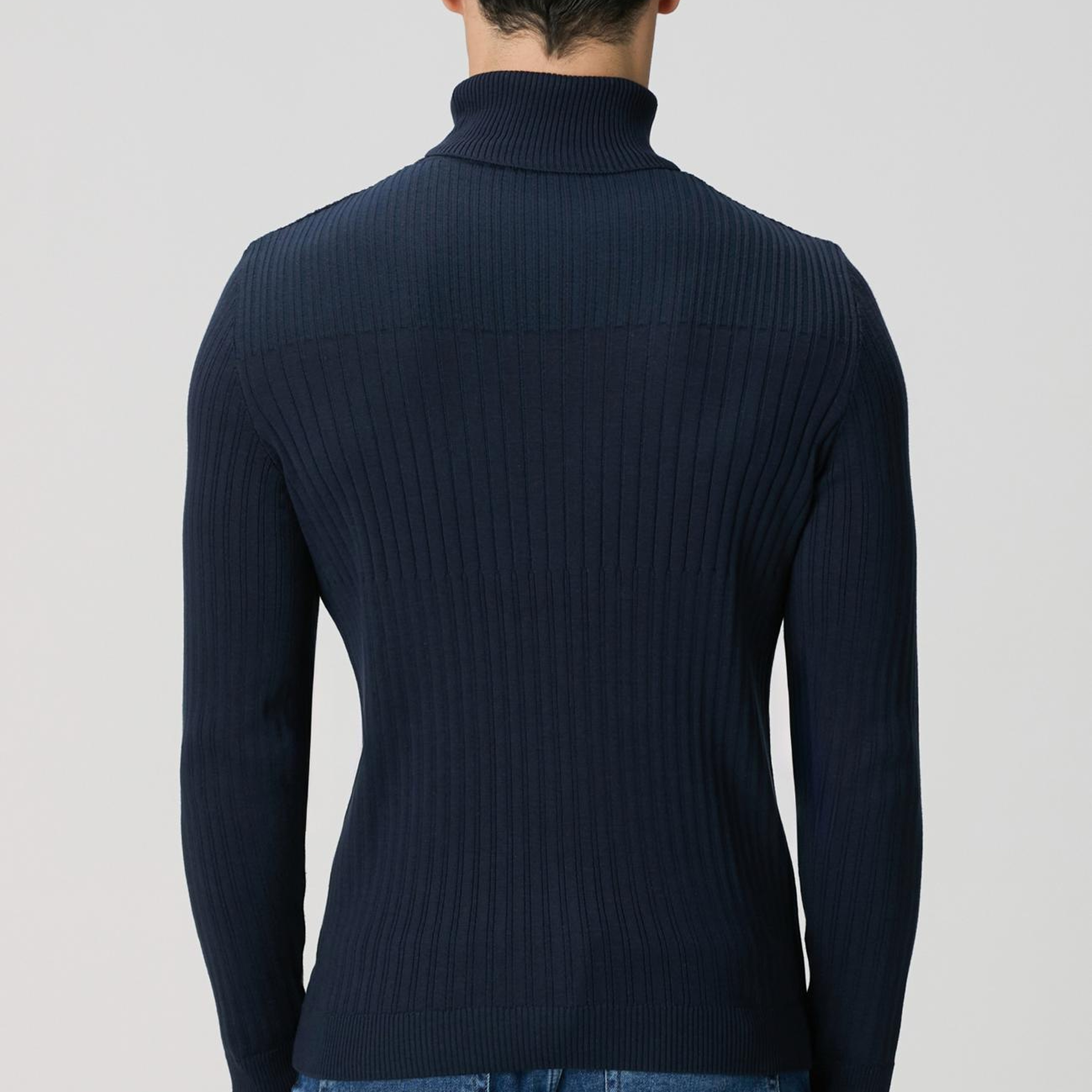 Network Erkek Lacivert Balıkçı Yaka Triko Kazak