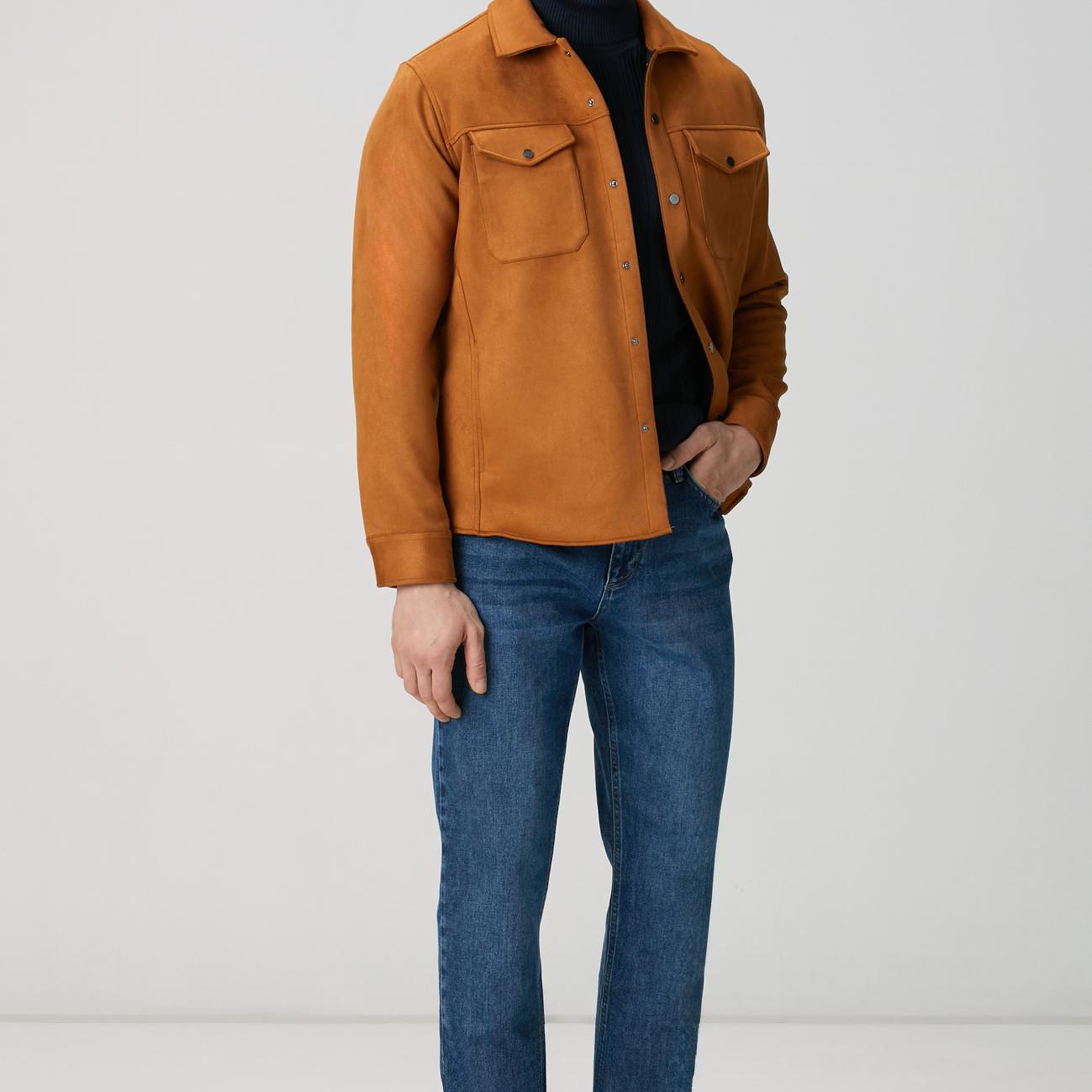 Network Erkek Lacivert Balıkçı Yaka Triko Kazak