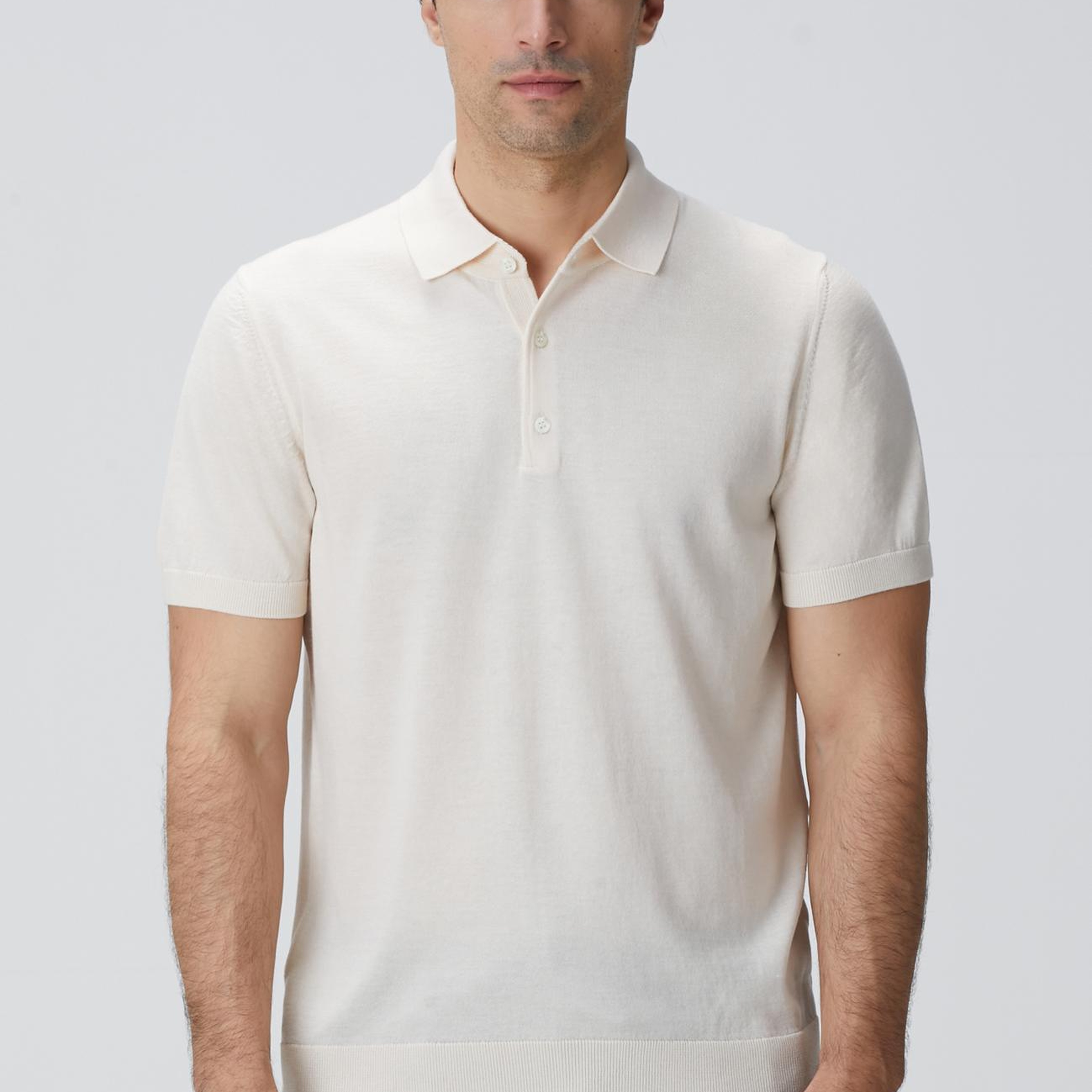 Network Erkek Bej Polo Yaka Triko Kazak