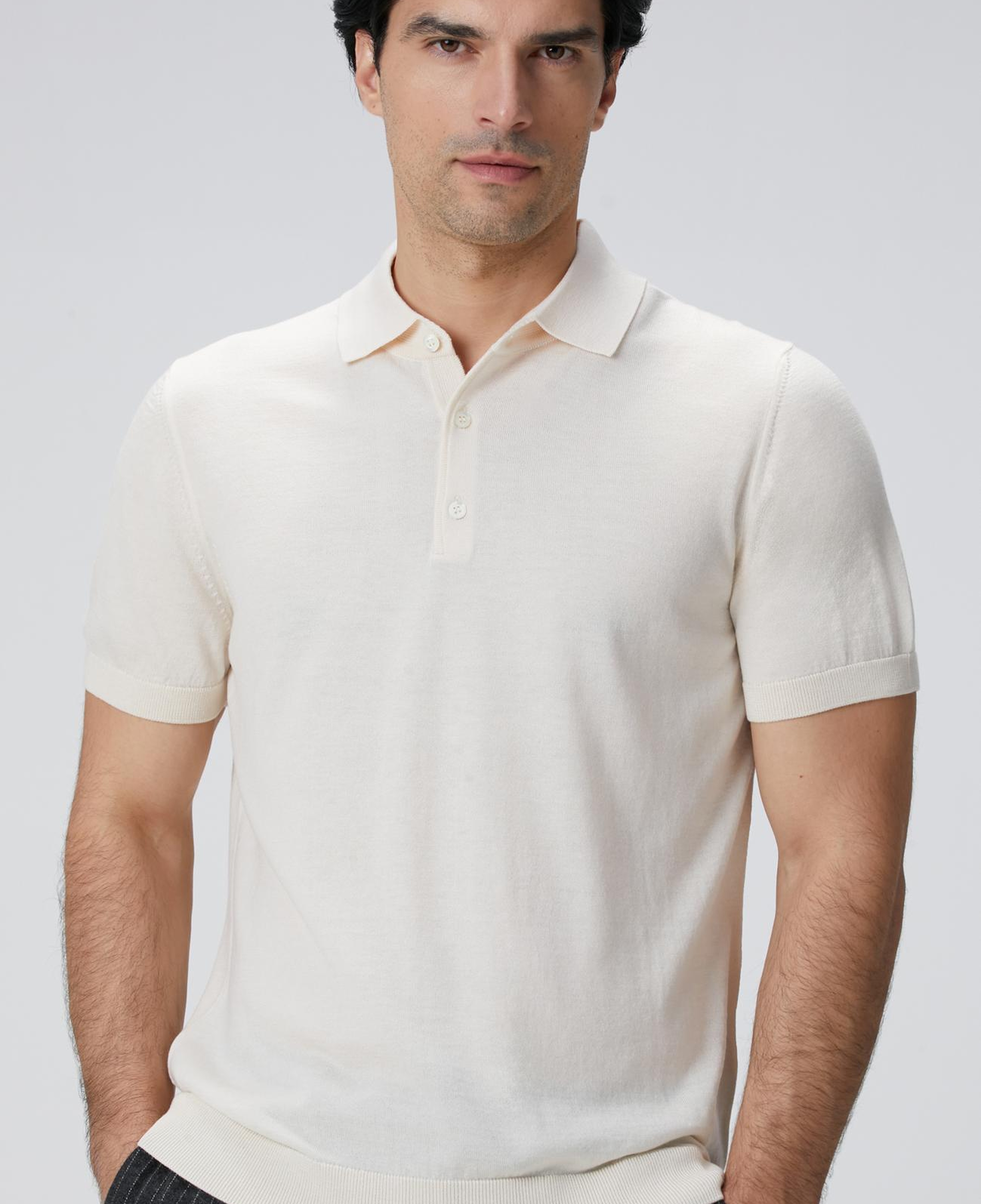 Network Erkek Bej Polo Yaka Triko Kazak