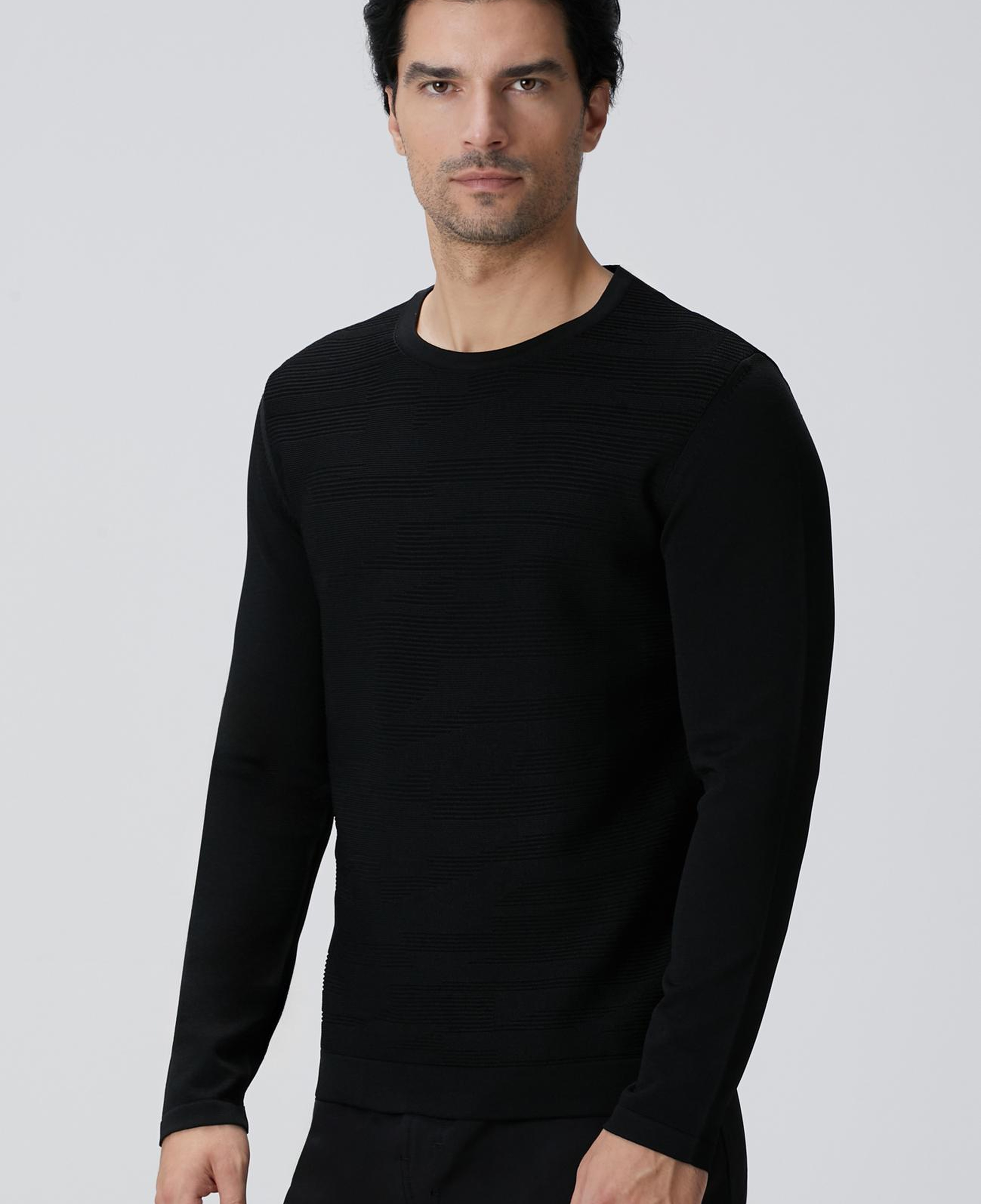 Network Erkek N-Tech Siyah Jakarlı Kazak