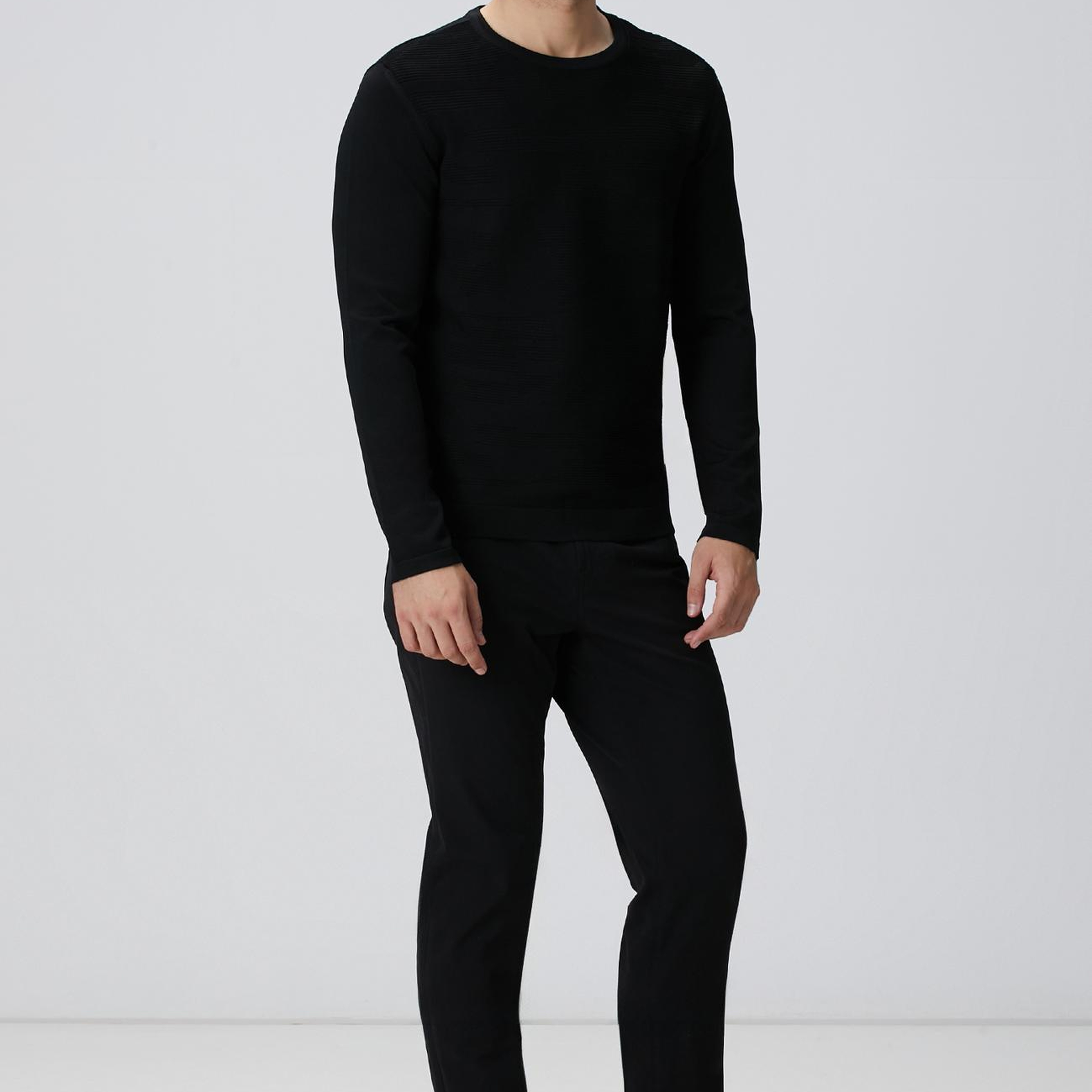 Network Erkek N-Tech Siyah Jakarlı Kazak