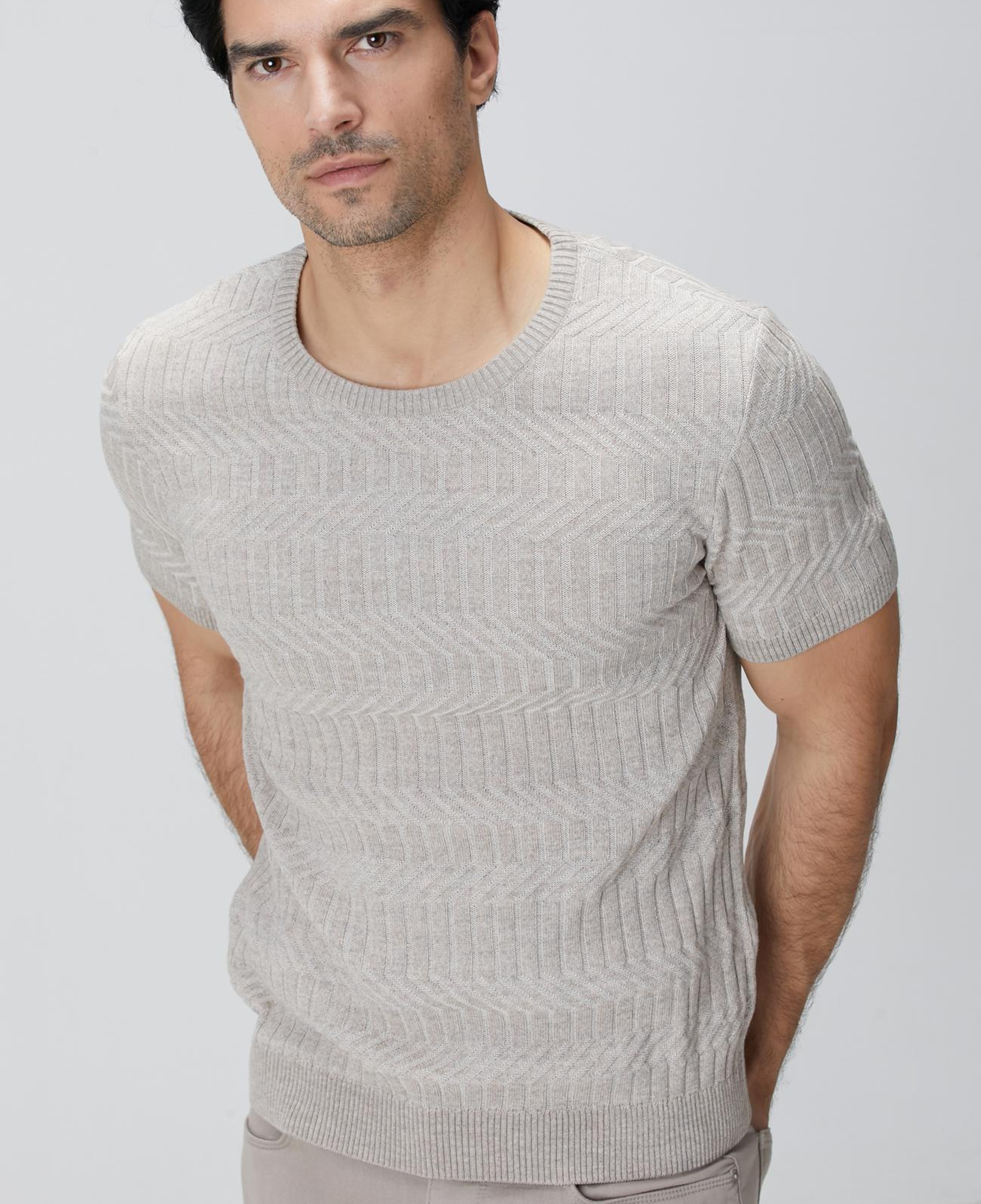 Network Erkek Bej Yün Karışımlı Kazak