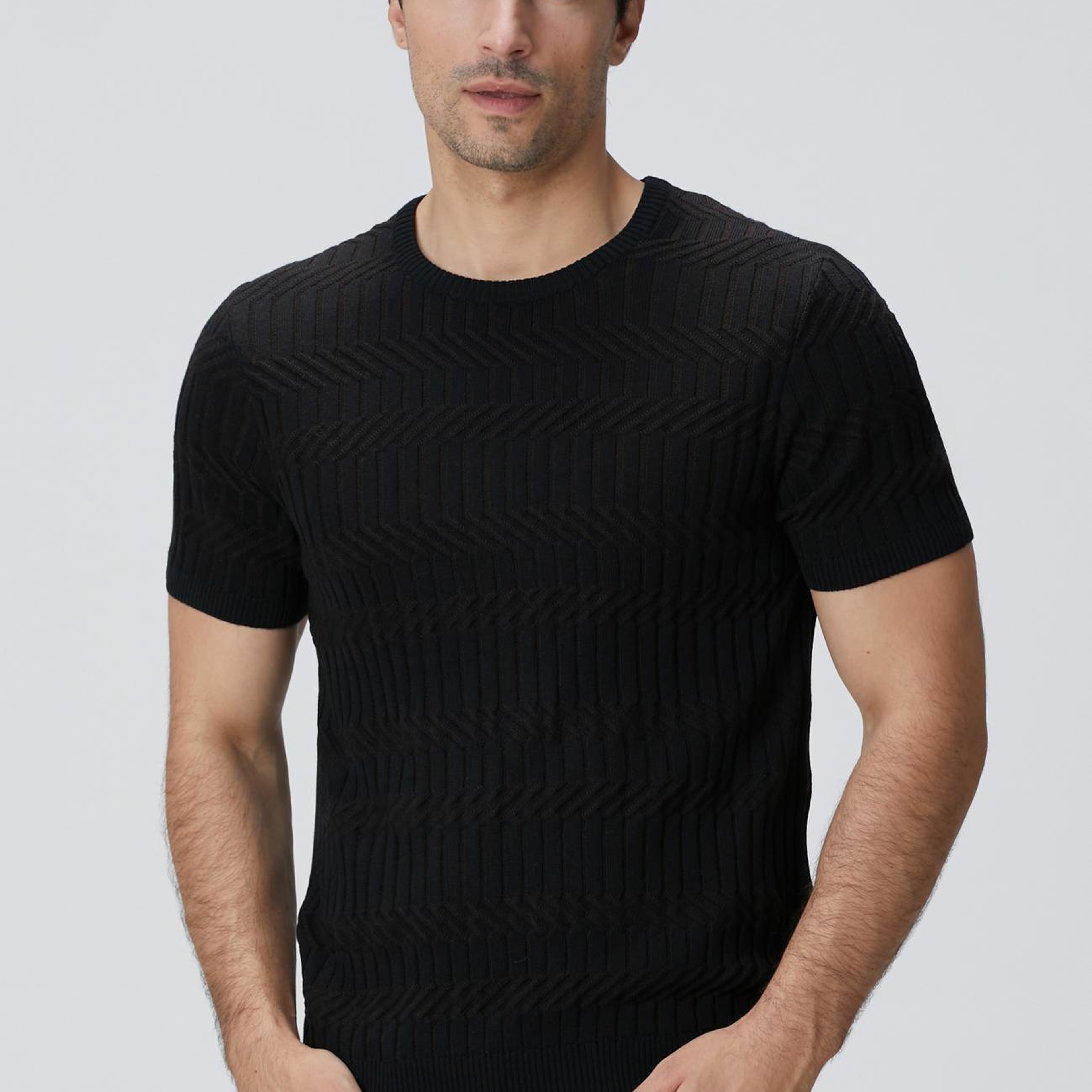 Network Erkek Kahverengi Yün Karışımlı Kazak