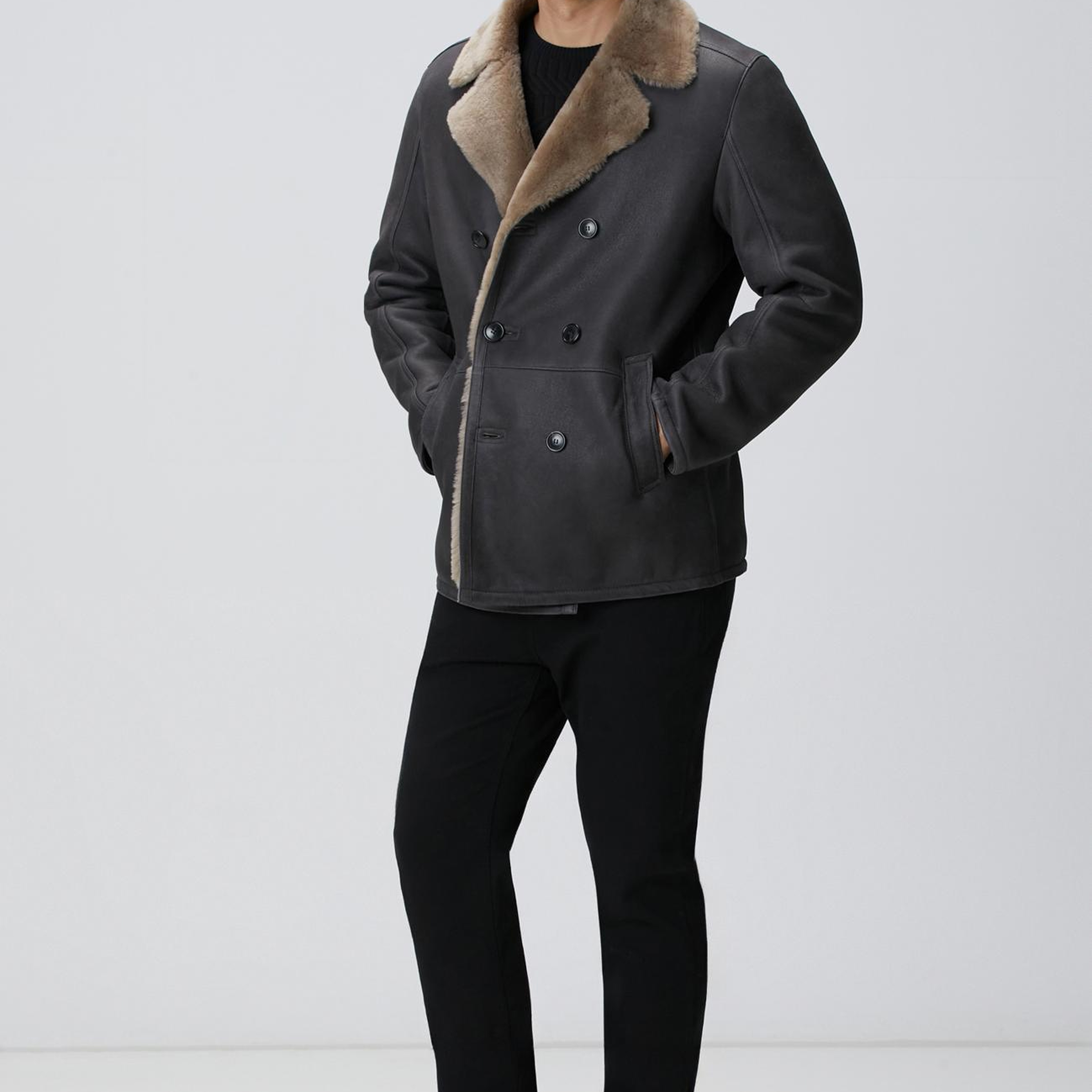 Network Erkek Kahverengi Yün Karışımlı Kazak