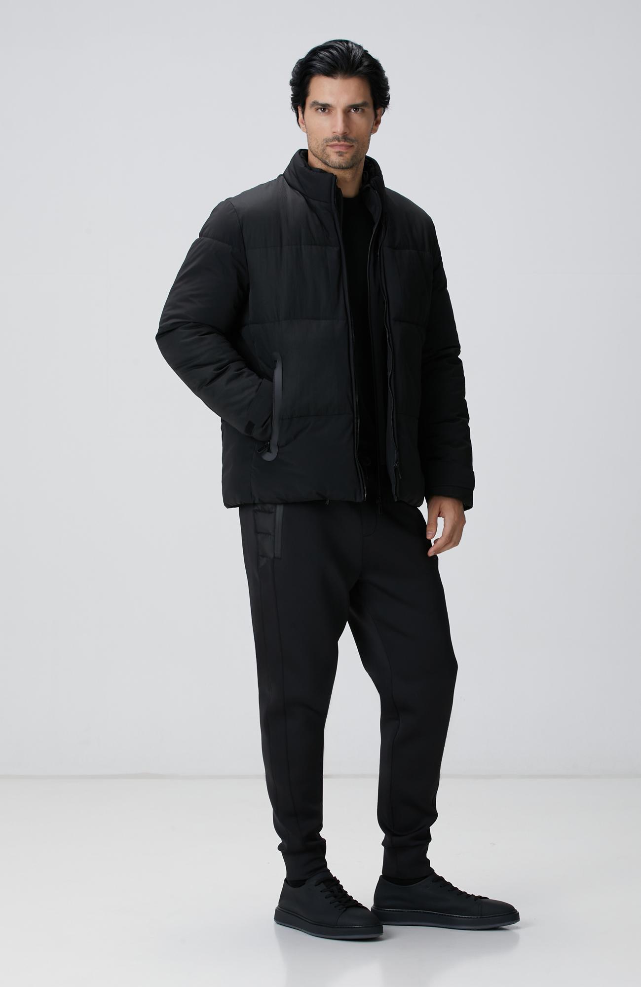 Network Erkek N-Tech Siyah Scuba Detaylı Triko Mont