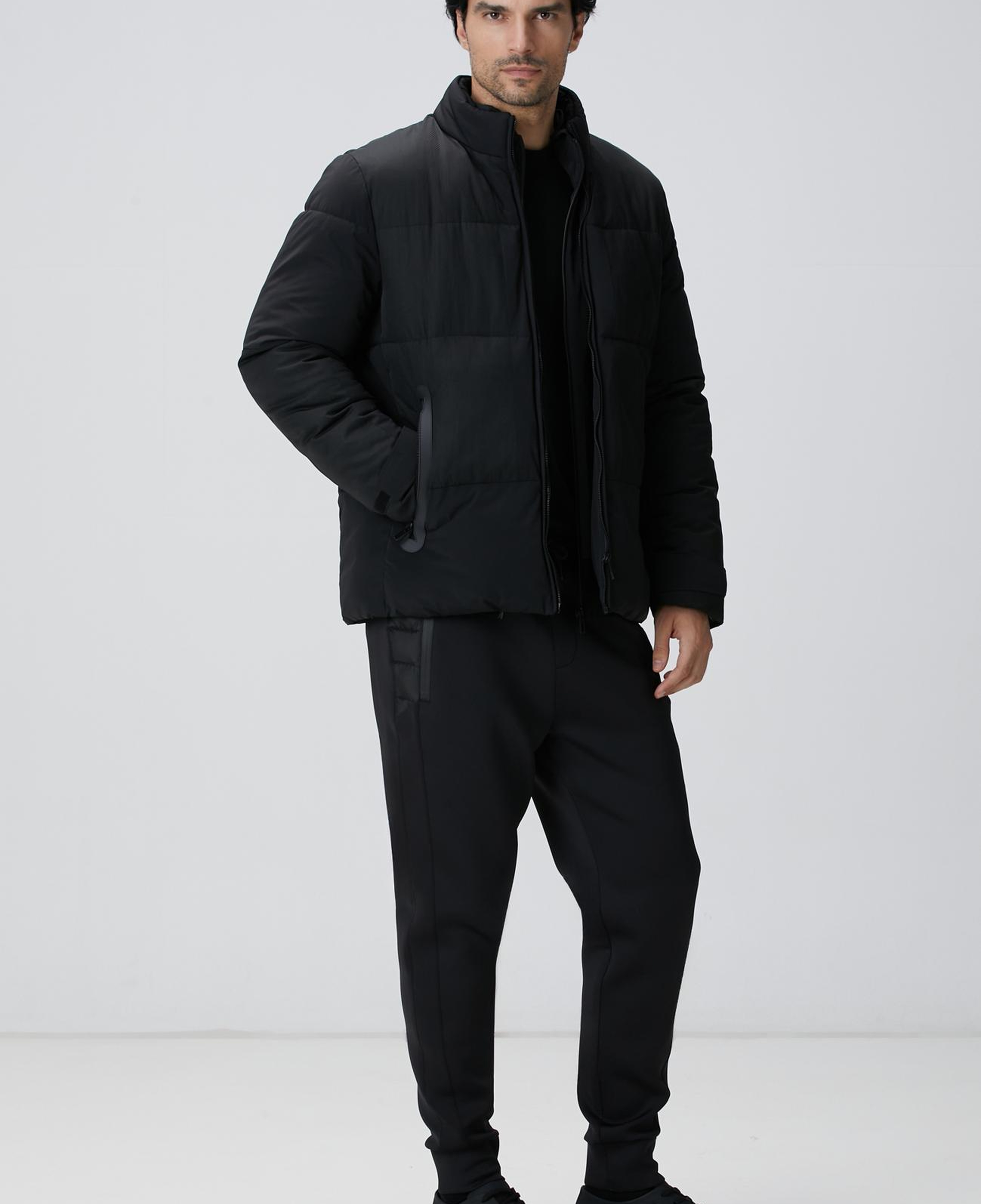 Network Erkek N-Tech Siyah Scuba Detaylı Triko Mont