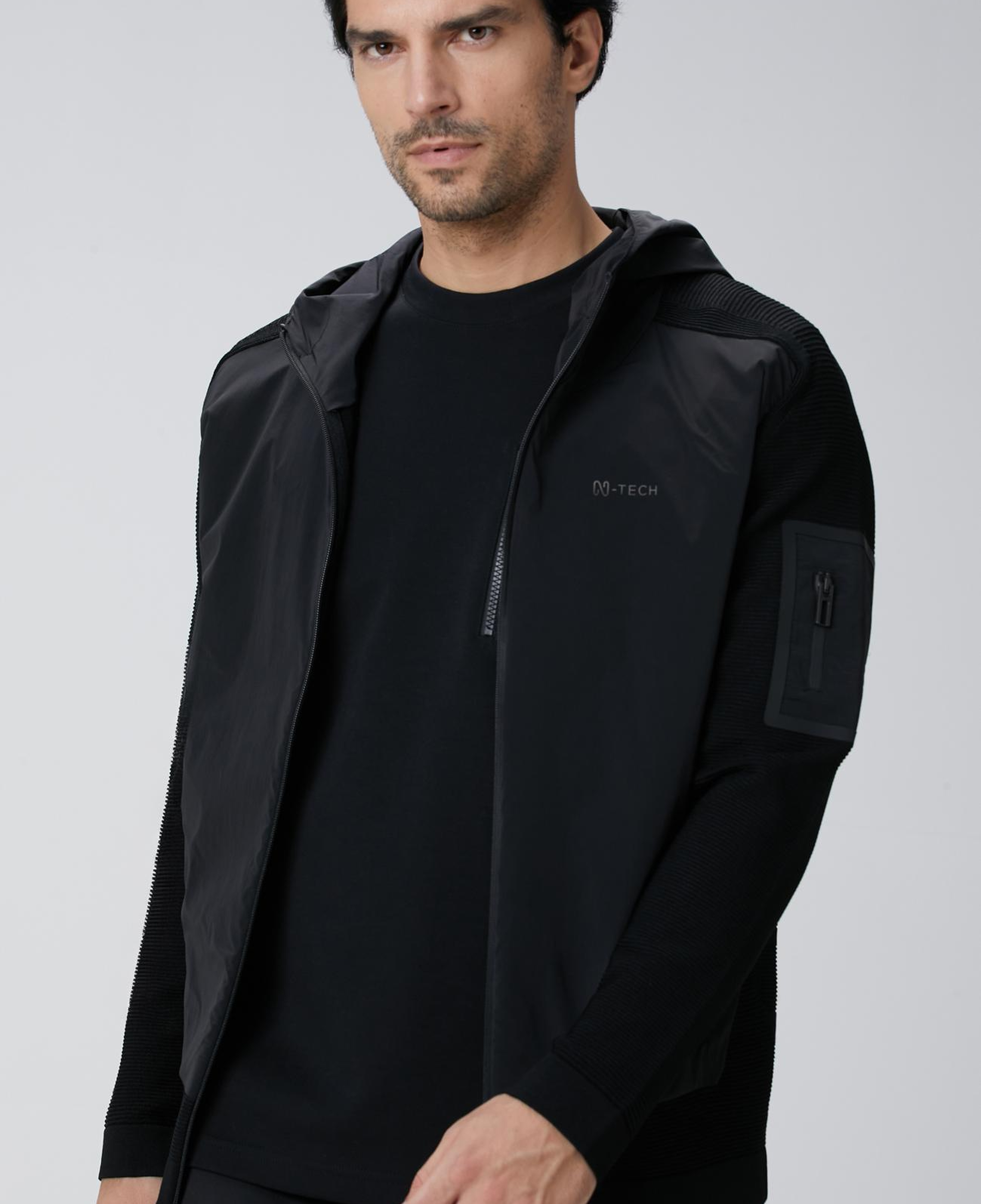 Network Erkek N-Tech Siyah Scuba Detaylı Triko Mont