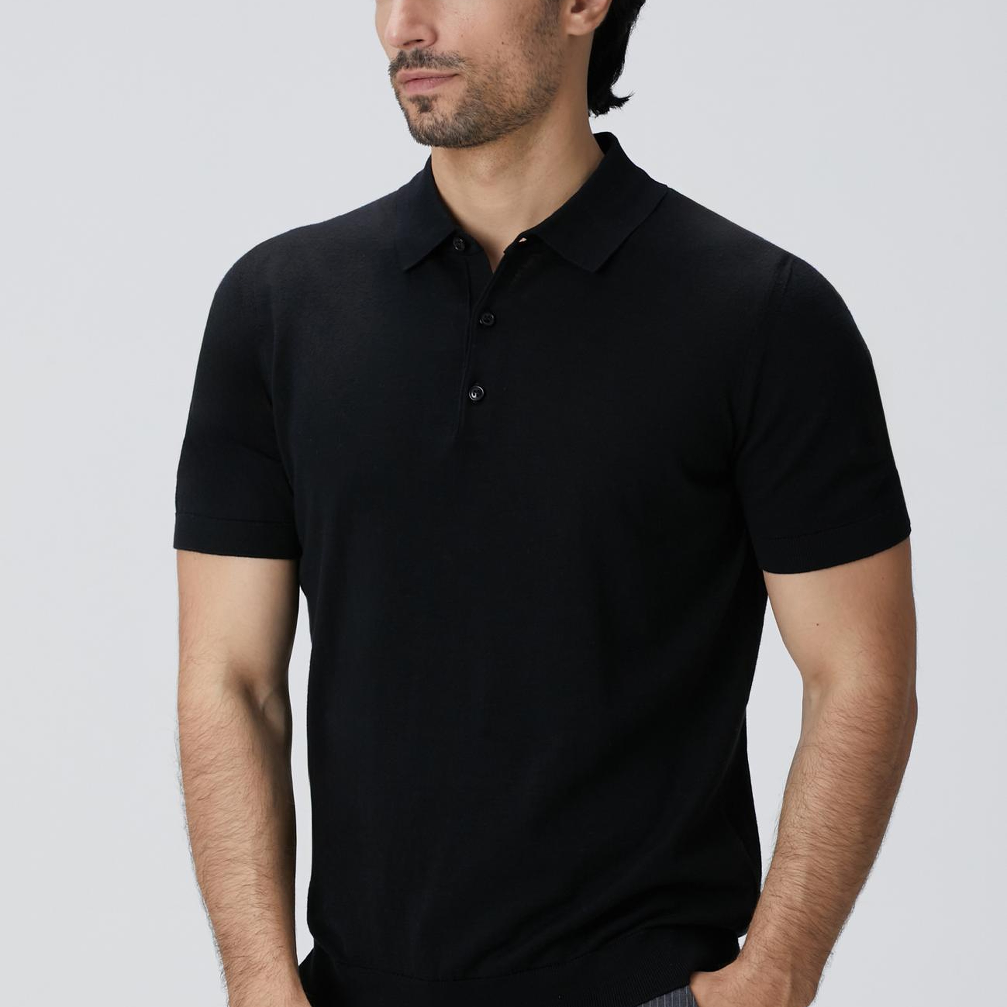 Network Erkek Siyah Basic Triko Kazak