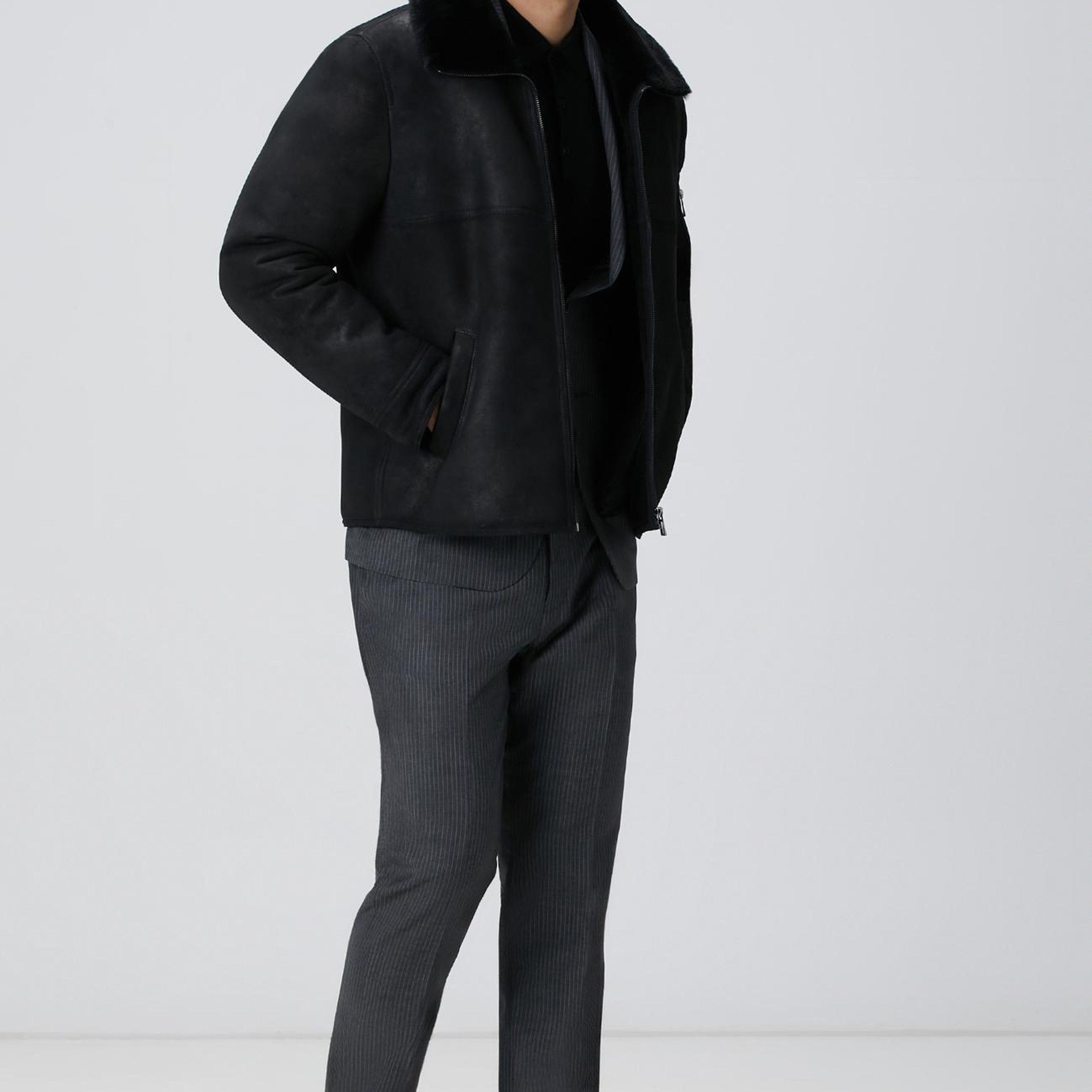 Network Erkek Siyah Basic Triko Kazak