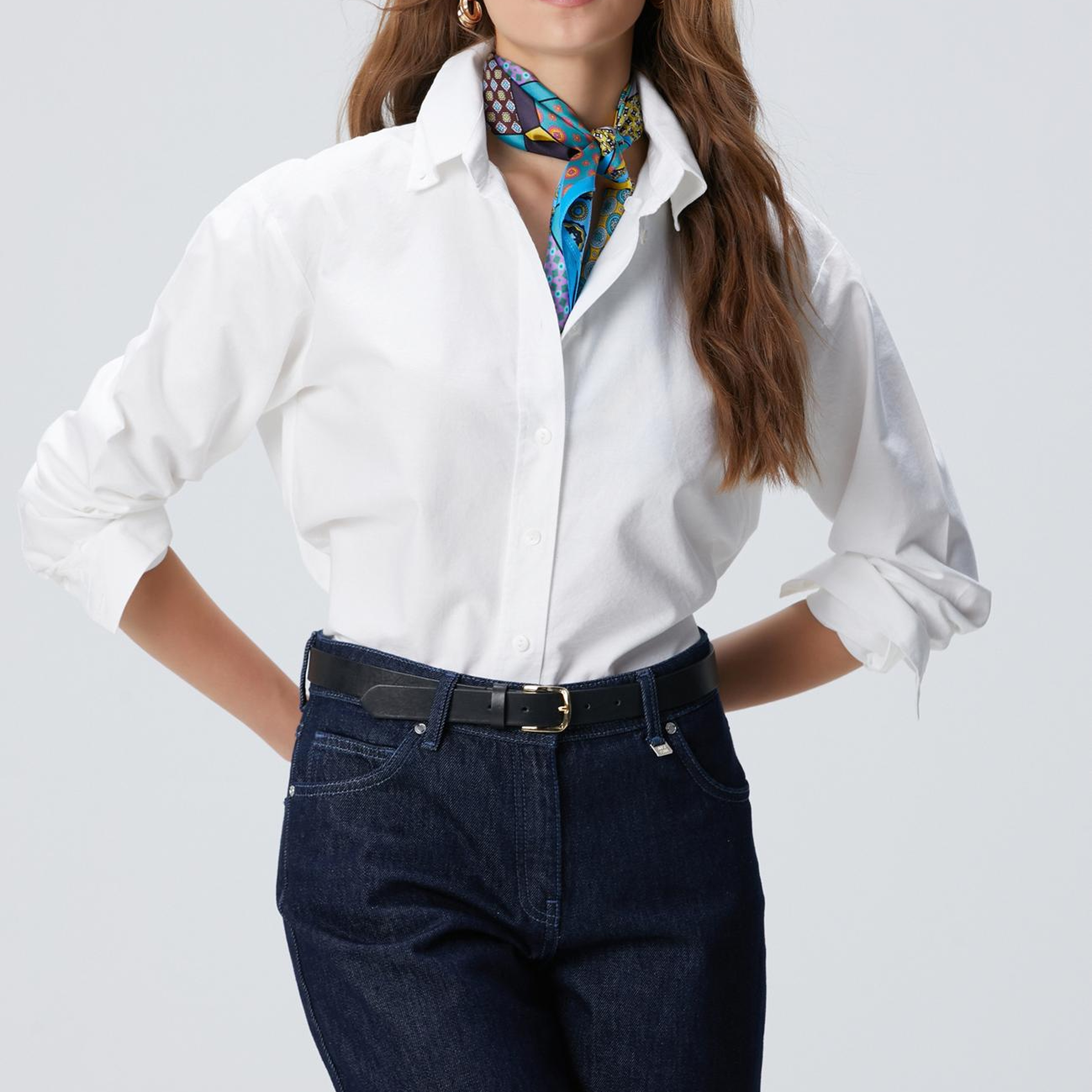 Network Kadın Beyaz Oxford Gömlek