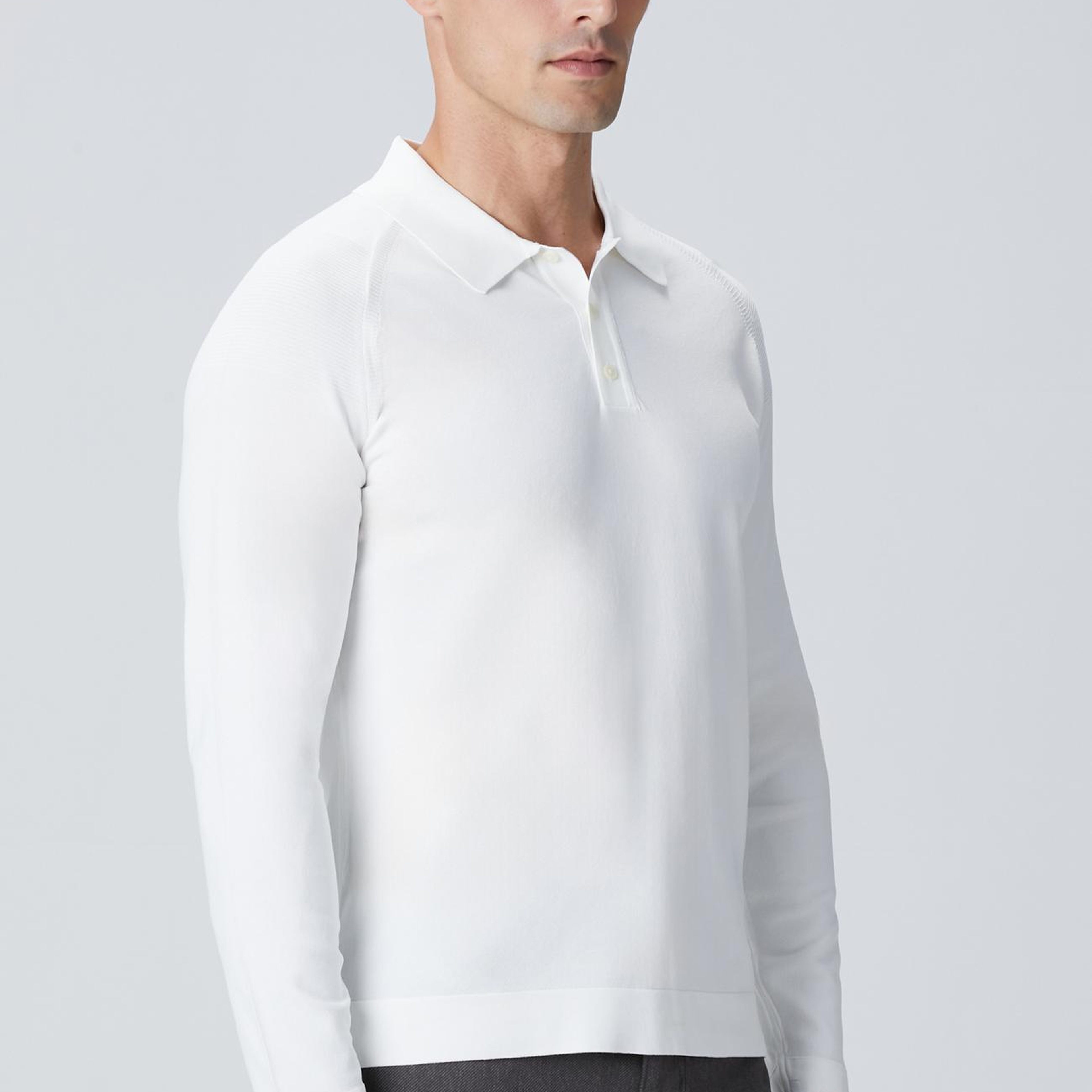 Network Erkek Kırık Beyaz Polo Yaka Triko Kazak