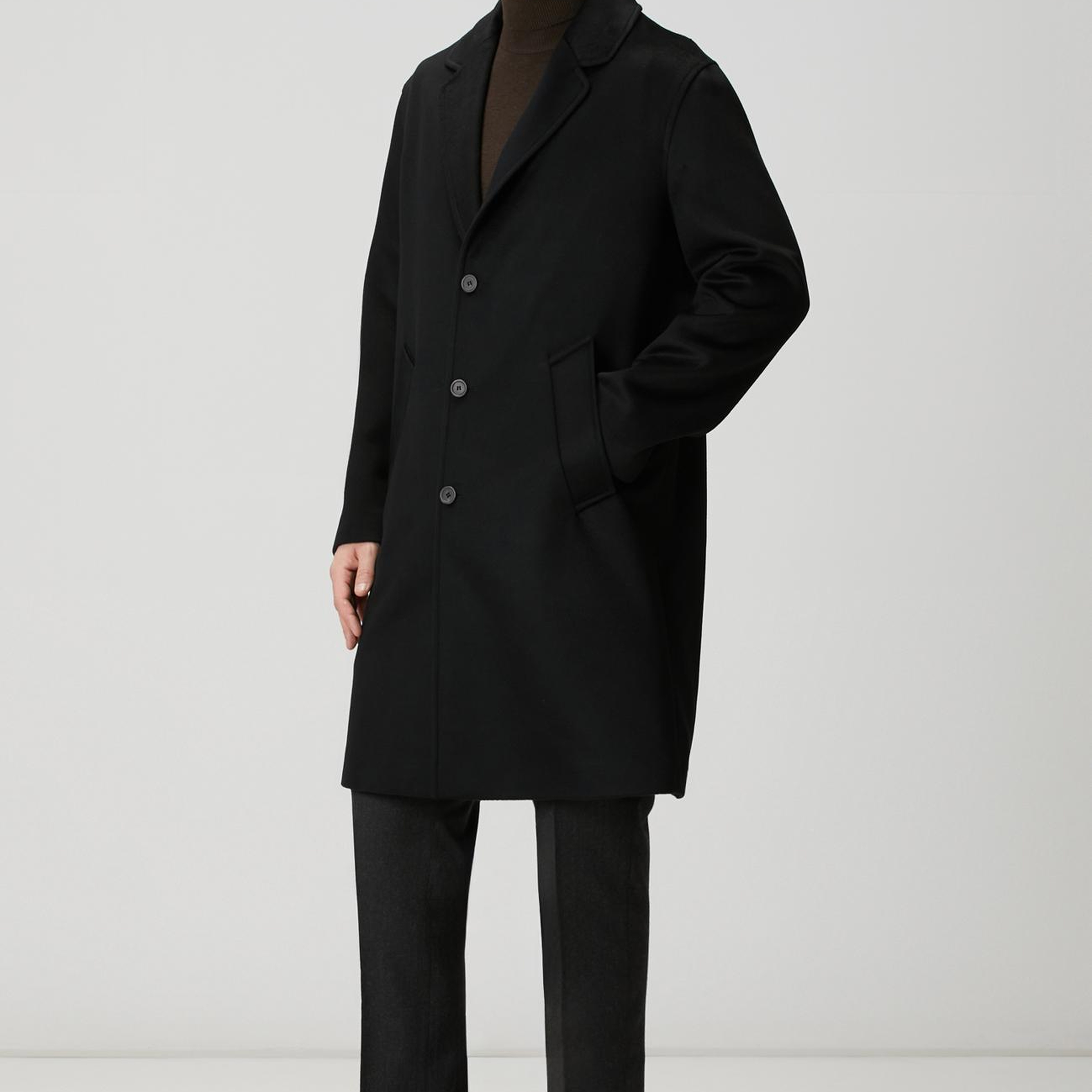 Network Erkek Limited Siyah Yün Palto