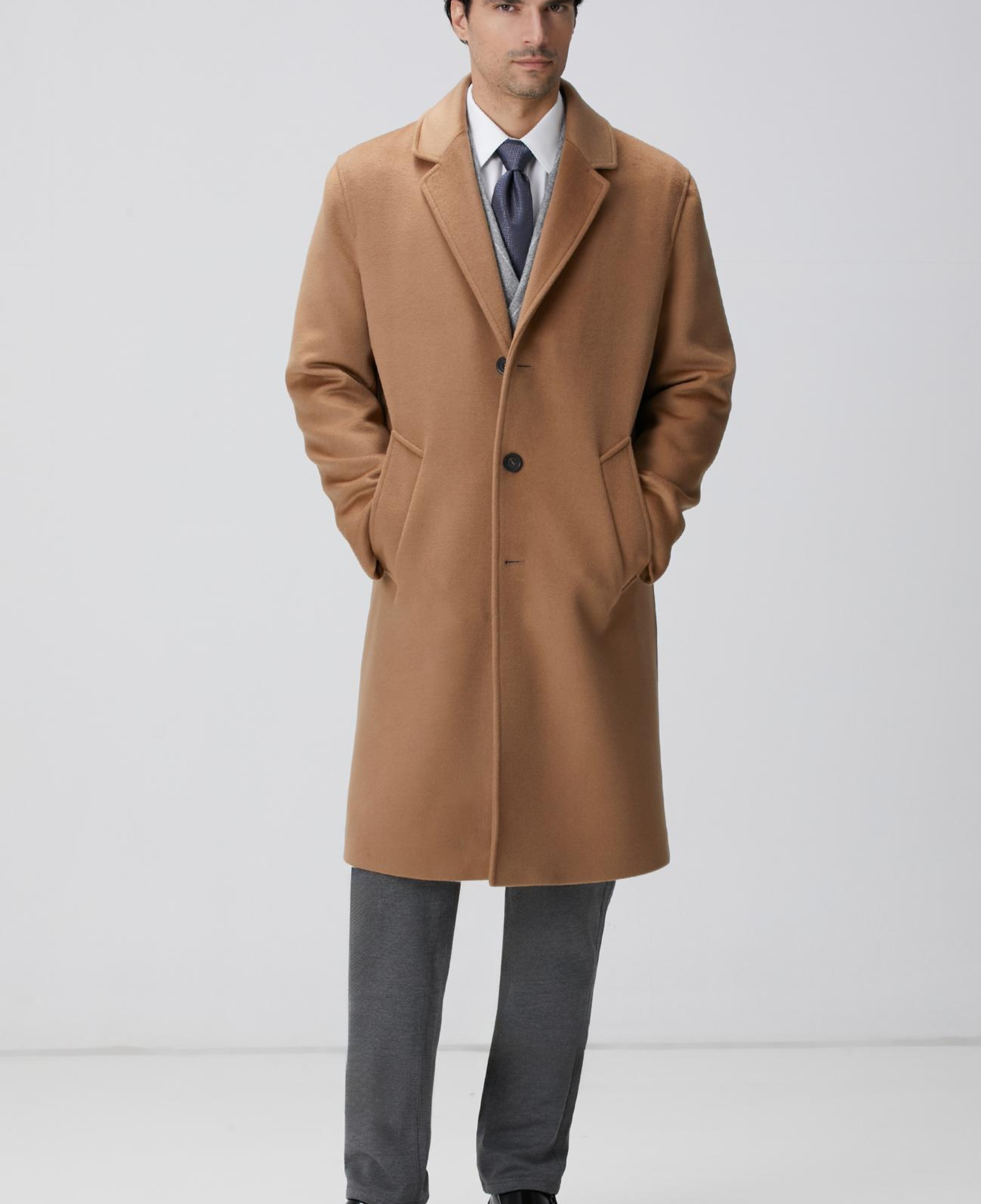 Network Erkek Limited Camel Yün Palto