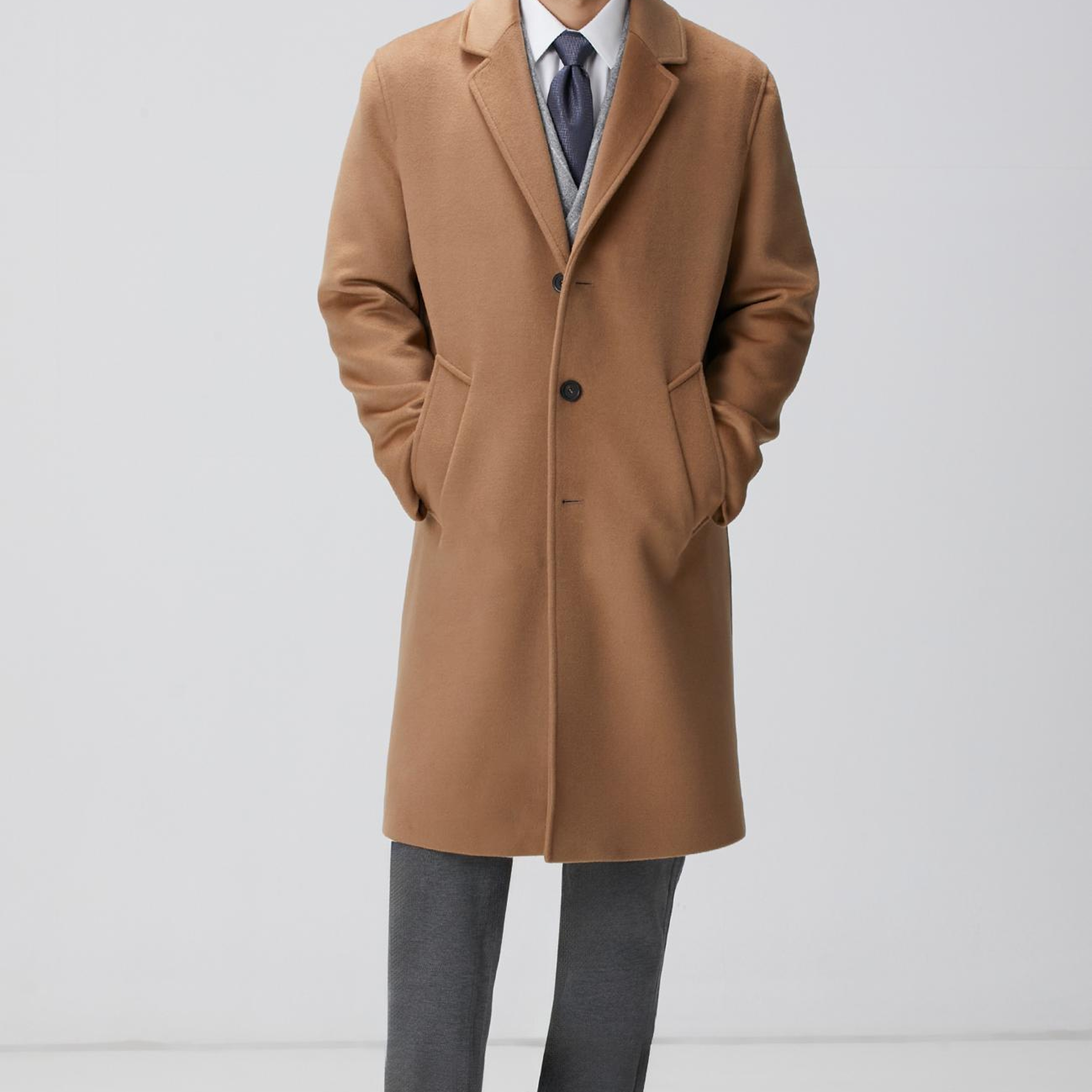 Network Erkek Limited Camel Yün Palto