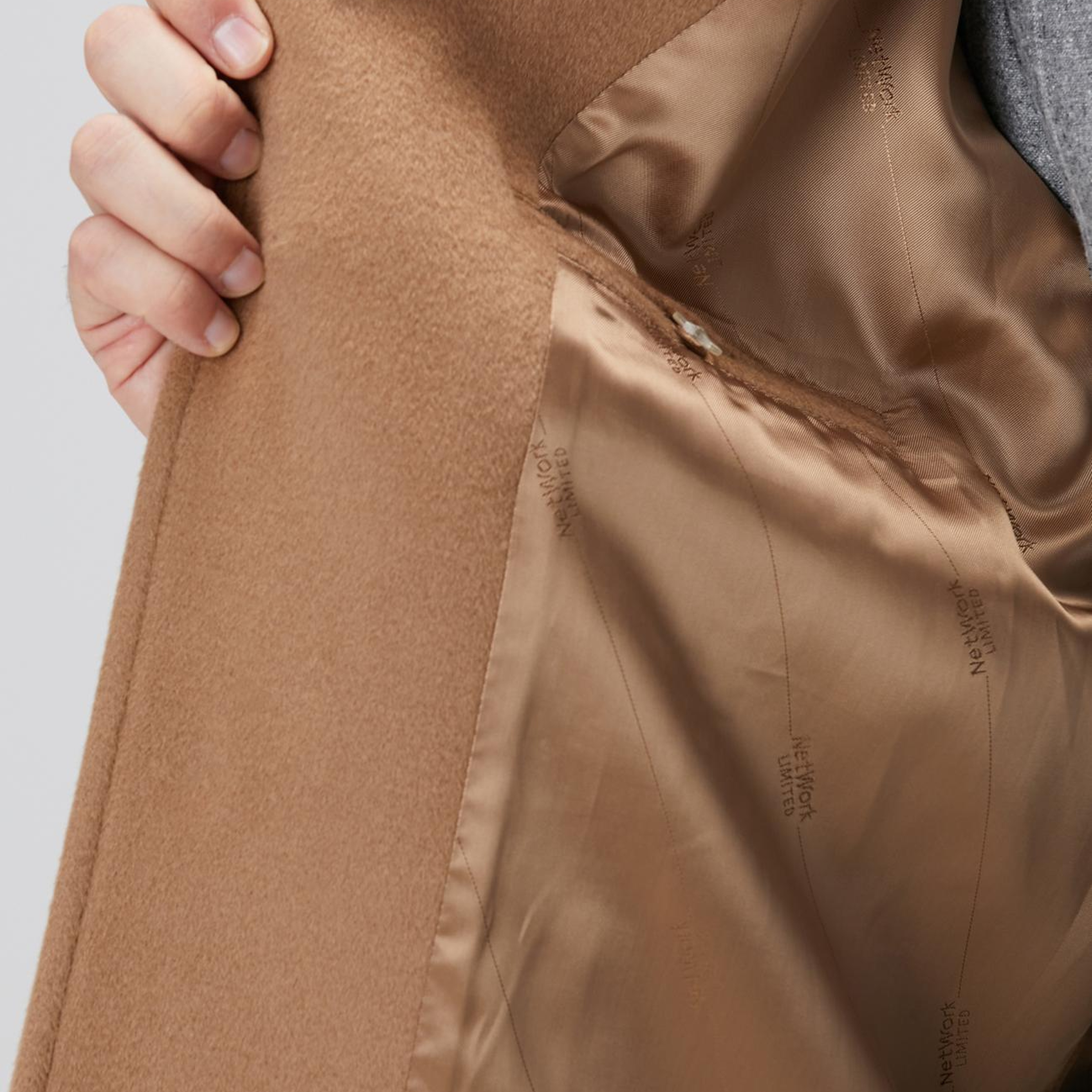 Network Erkek Limited Camel Yün Palto