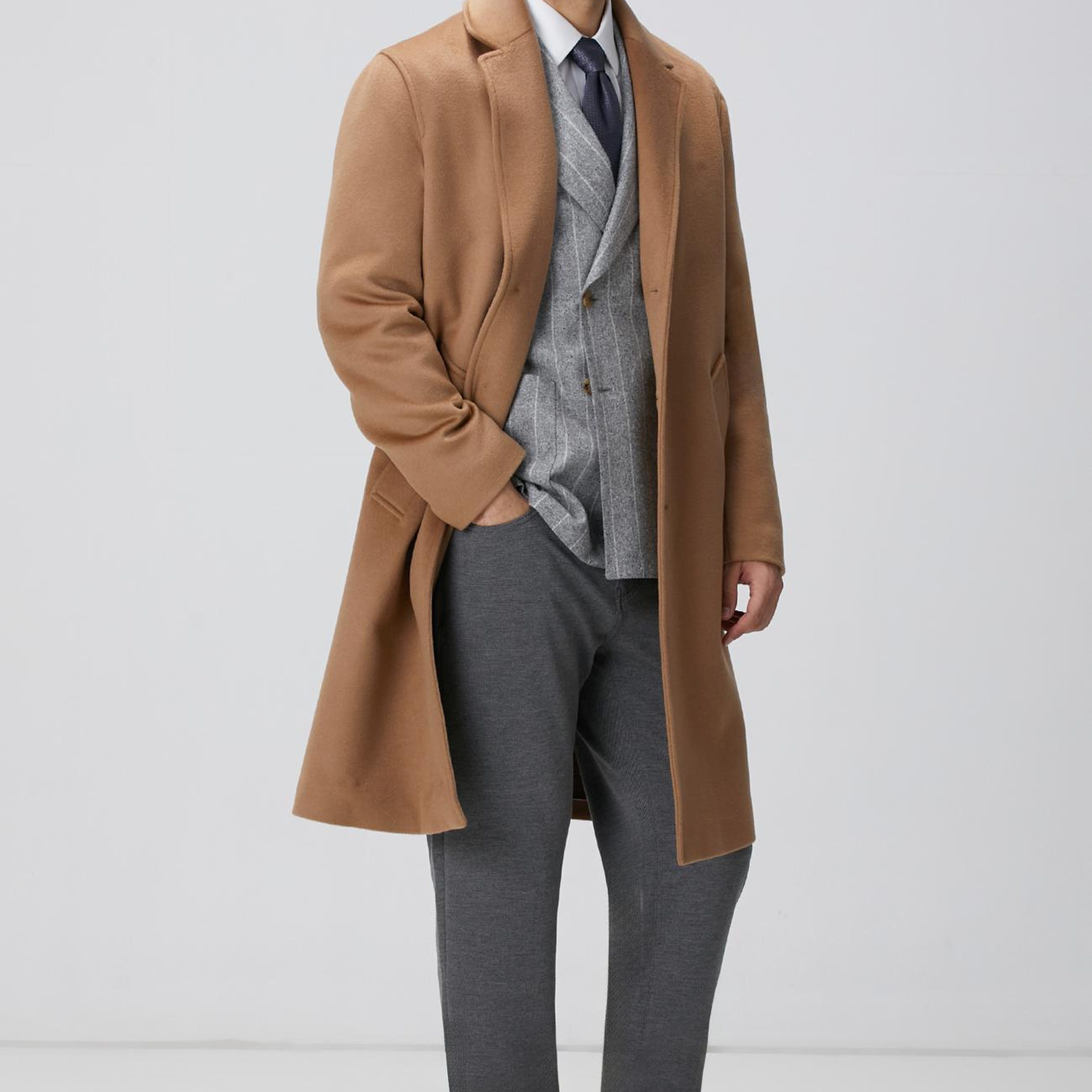 Network Erkek Limited Camel Yün Palto